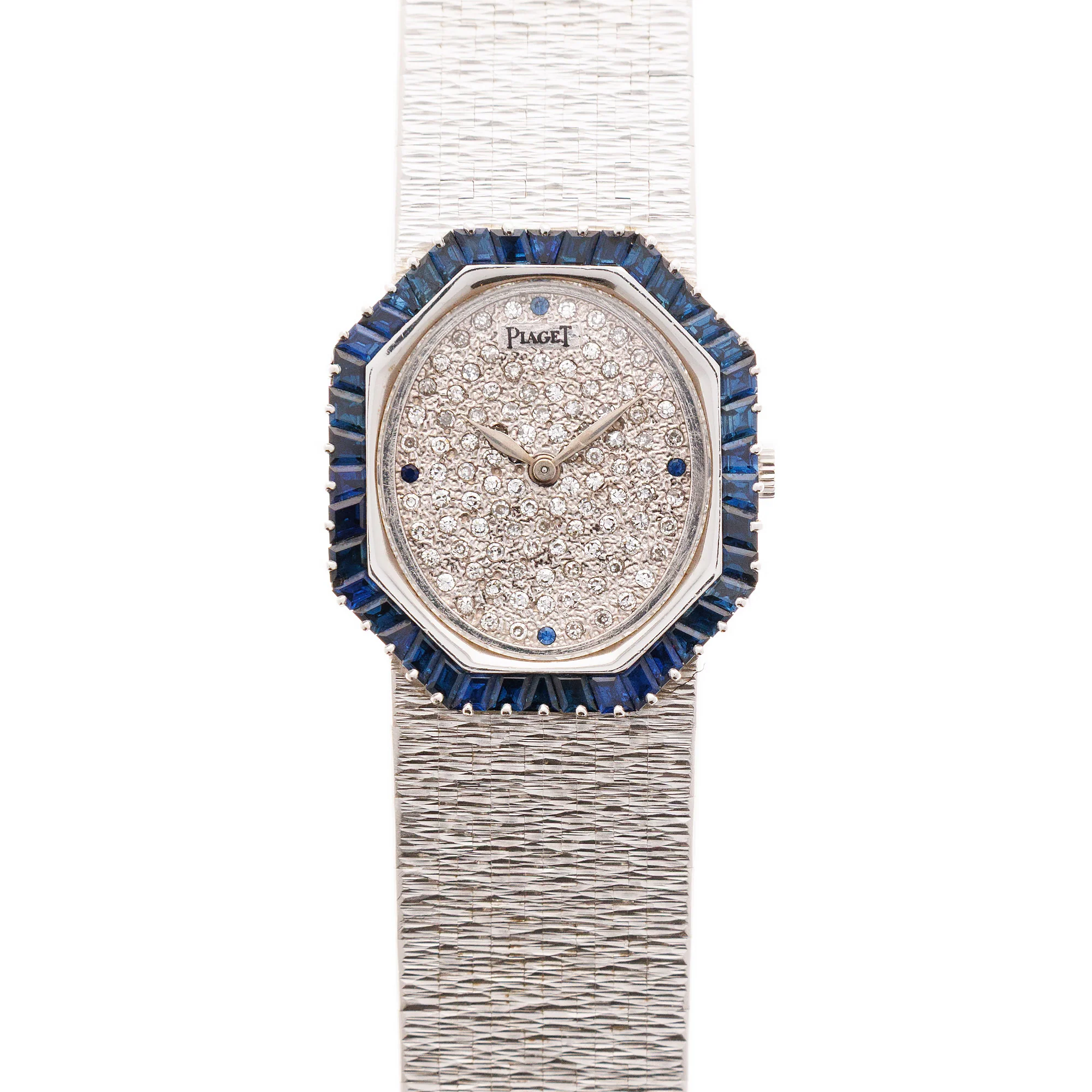 Piaget White Gold Watch Ref. 93414 with Diamonds and Sapphires