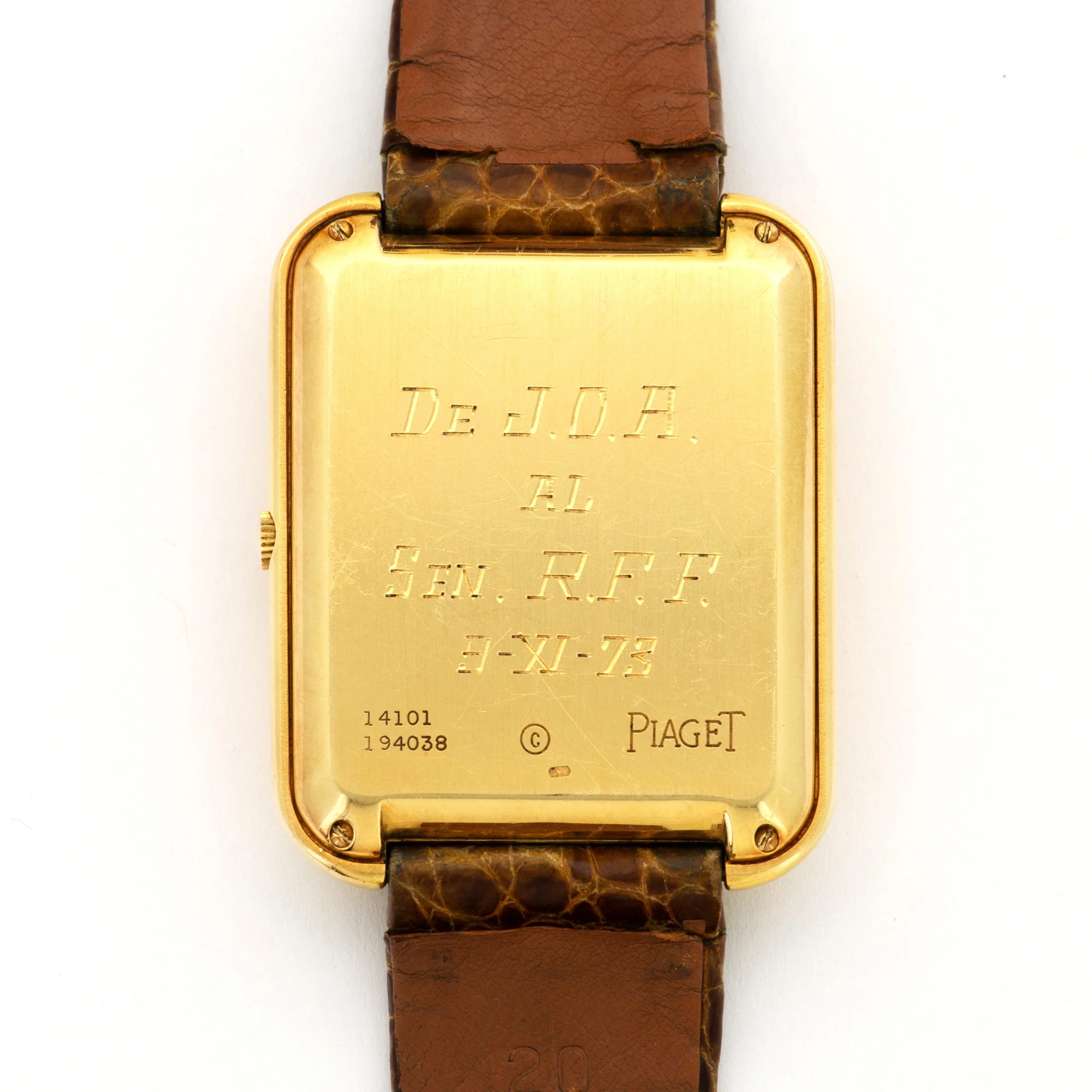 Piaget Yellow Gold Beta 21 Tigerseye Watch Ref. 14101 - Image 4