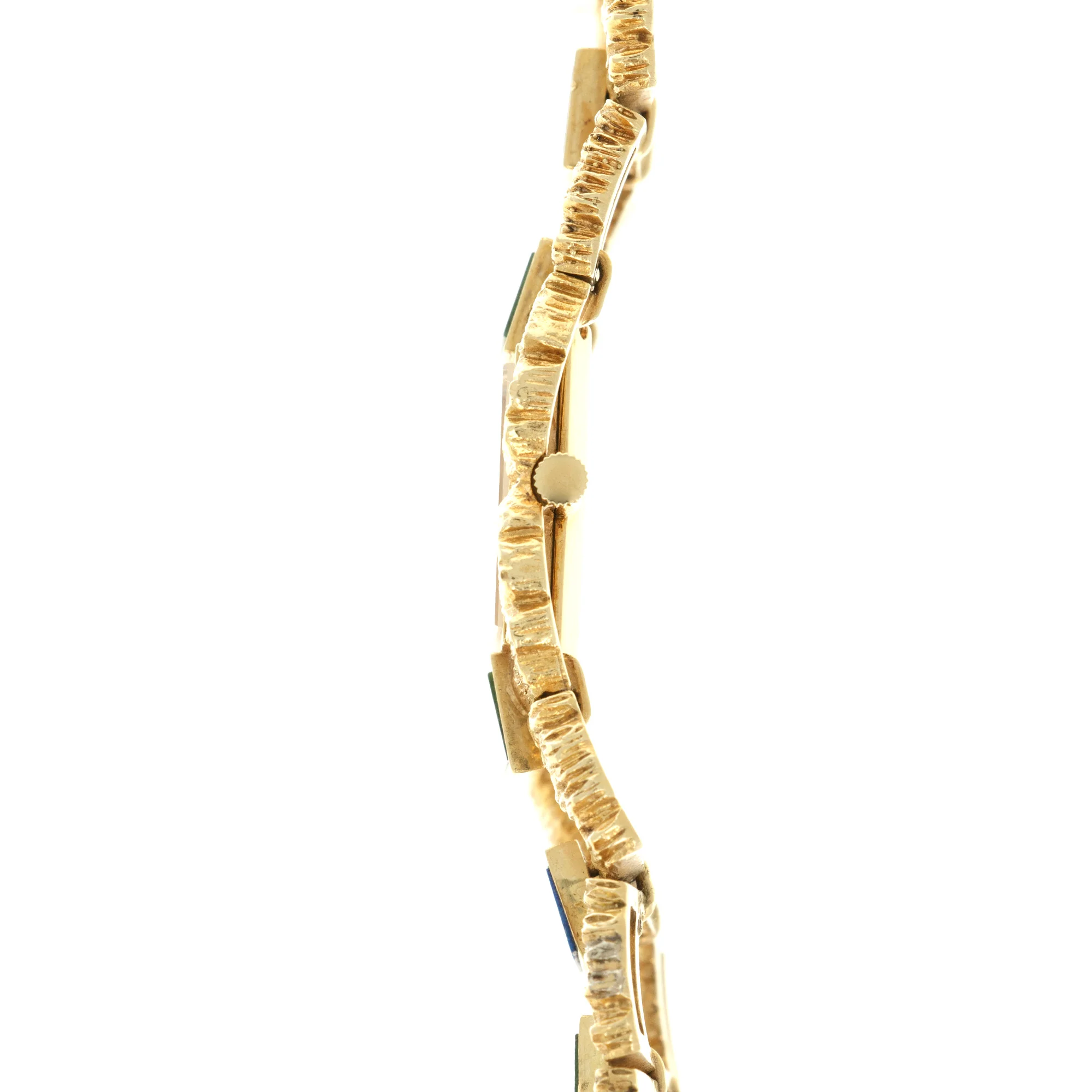 Piaget Yellow Gold Lapis Malachite Watch, 1960s - Image 4