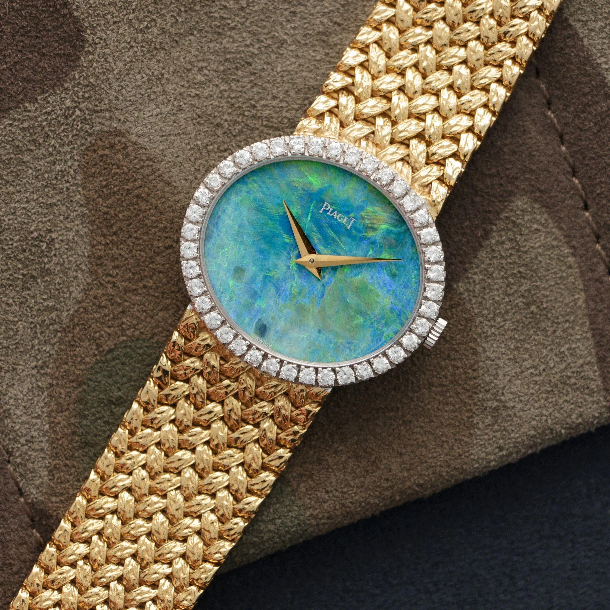 Piaget Yellow Gold Opal Diamond Watch - Image 2