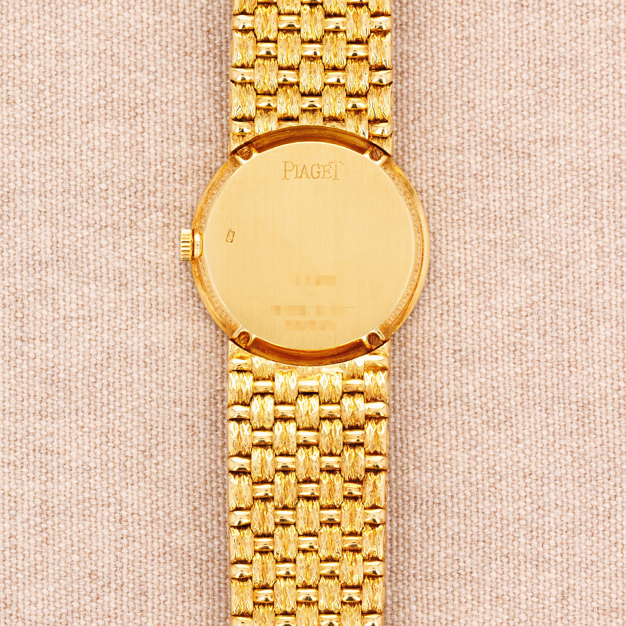 Piaget Yellow Gold Watch Ref. 9706 with Lapis and Diamond Dial - Image 3