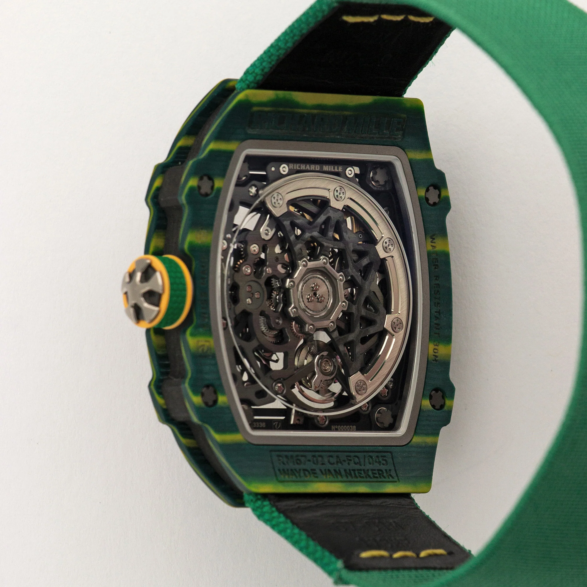 Richard Mille Extra Flat Automatic Skeleton Green Van Niekerk Watch Ref. RM67-02 - Image 4