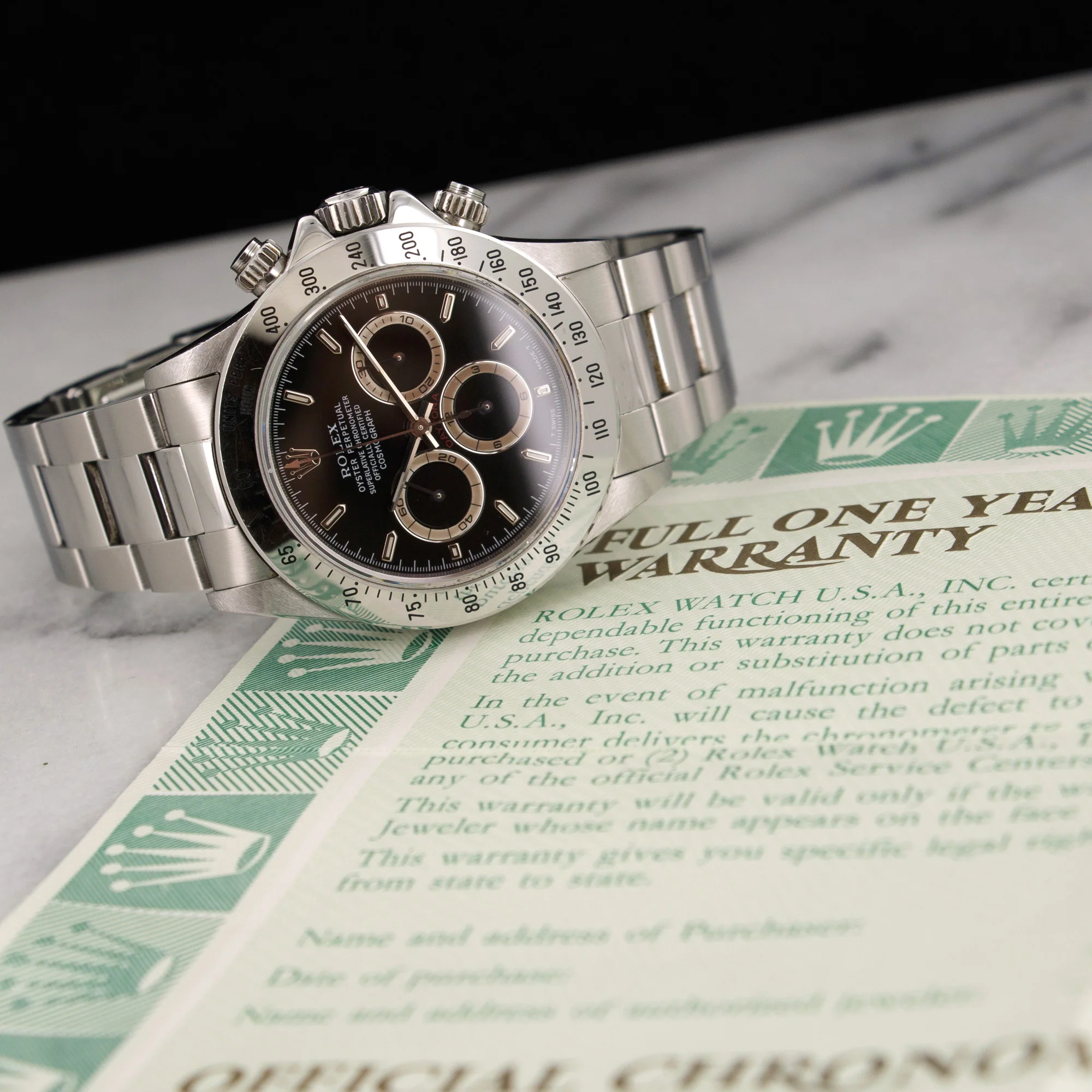 Rolex Daytona Cosmograph Patrizzi Watch Ref. 16520 with Original Warranty Paper - Image 7