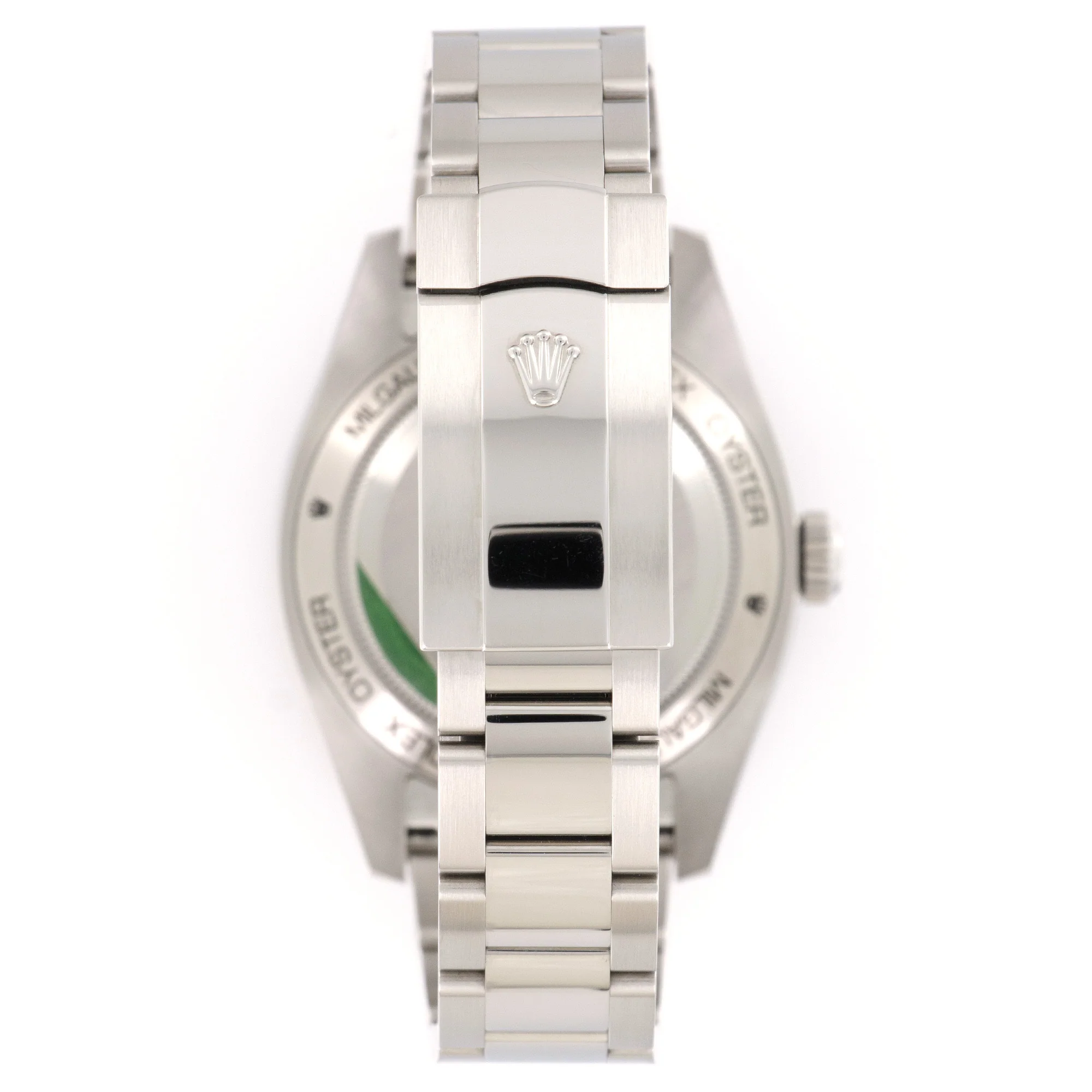 Rolex Milgauss Blue Dial Green Crystal Watch Ref. 116400GV - Image 6