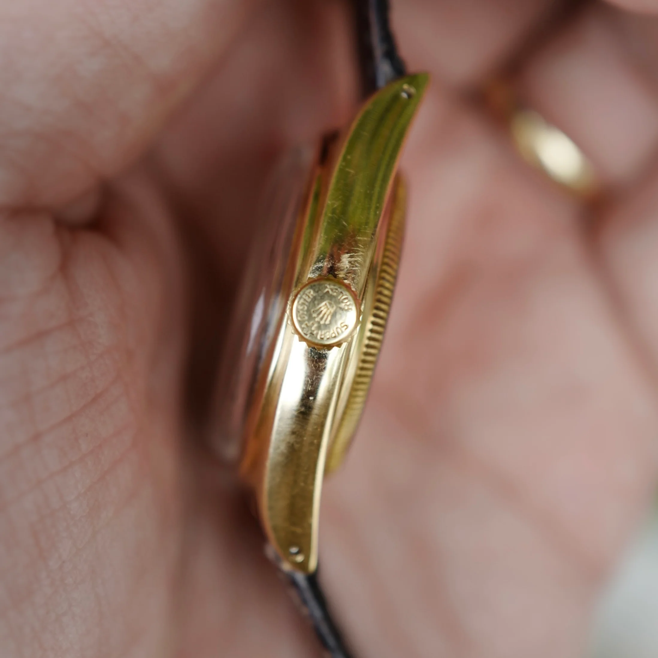 Rolex Oyster Perpetual Honeycomb Ovetone Watch Ref. 6098 - Image 6