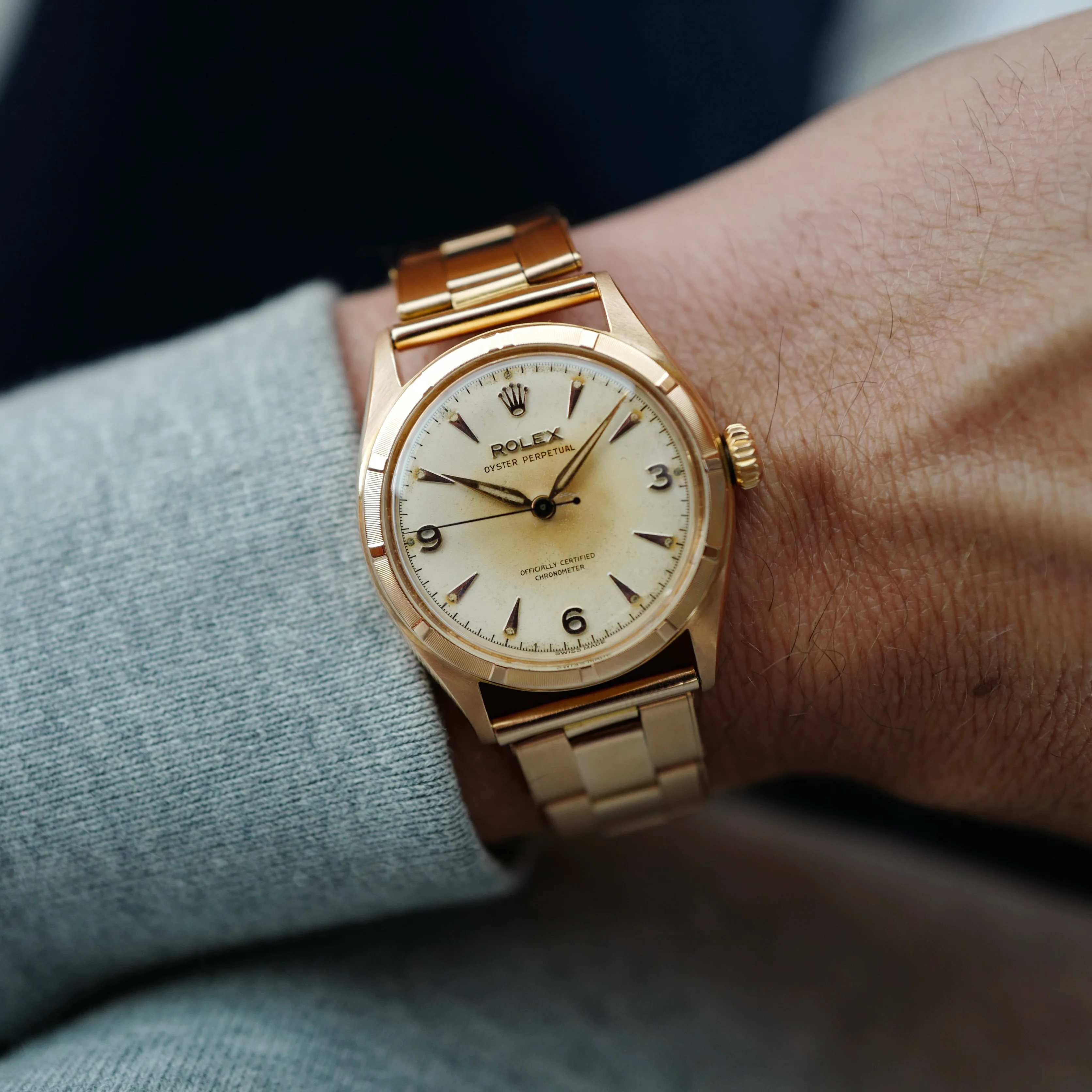 Rolex Pink Gold Oyster Perpetual Ref. 6085 (New Arrival) - Image 2