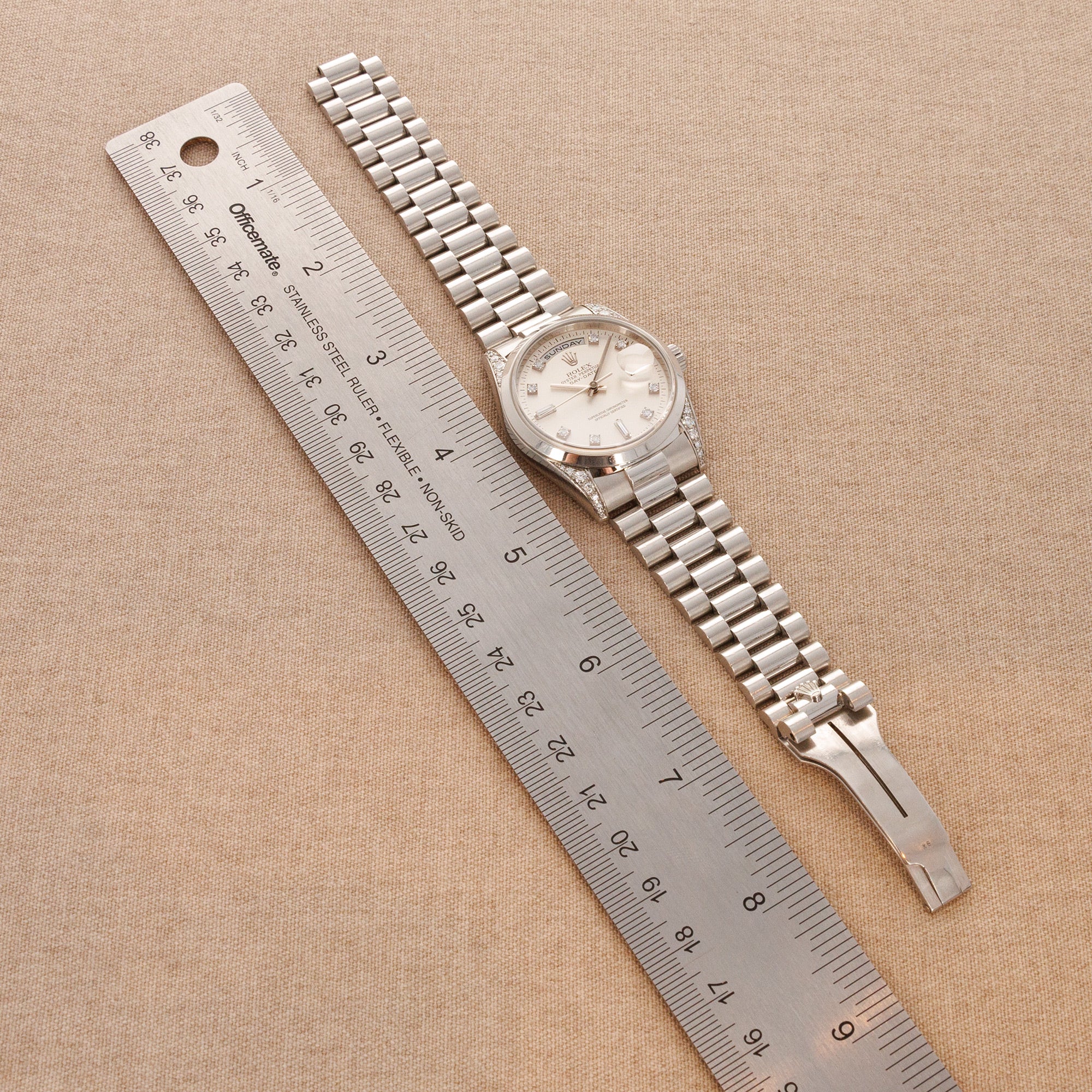 Rolex Platinum and Diamond Day-Date Ref. 18296 - Image 4