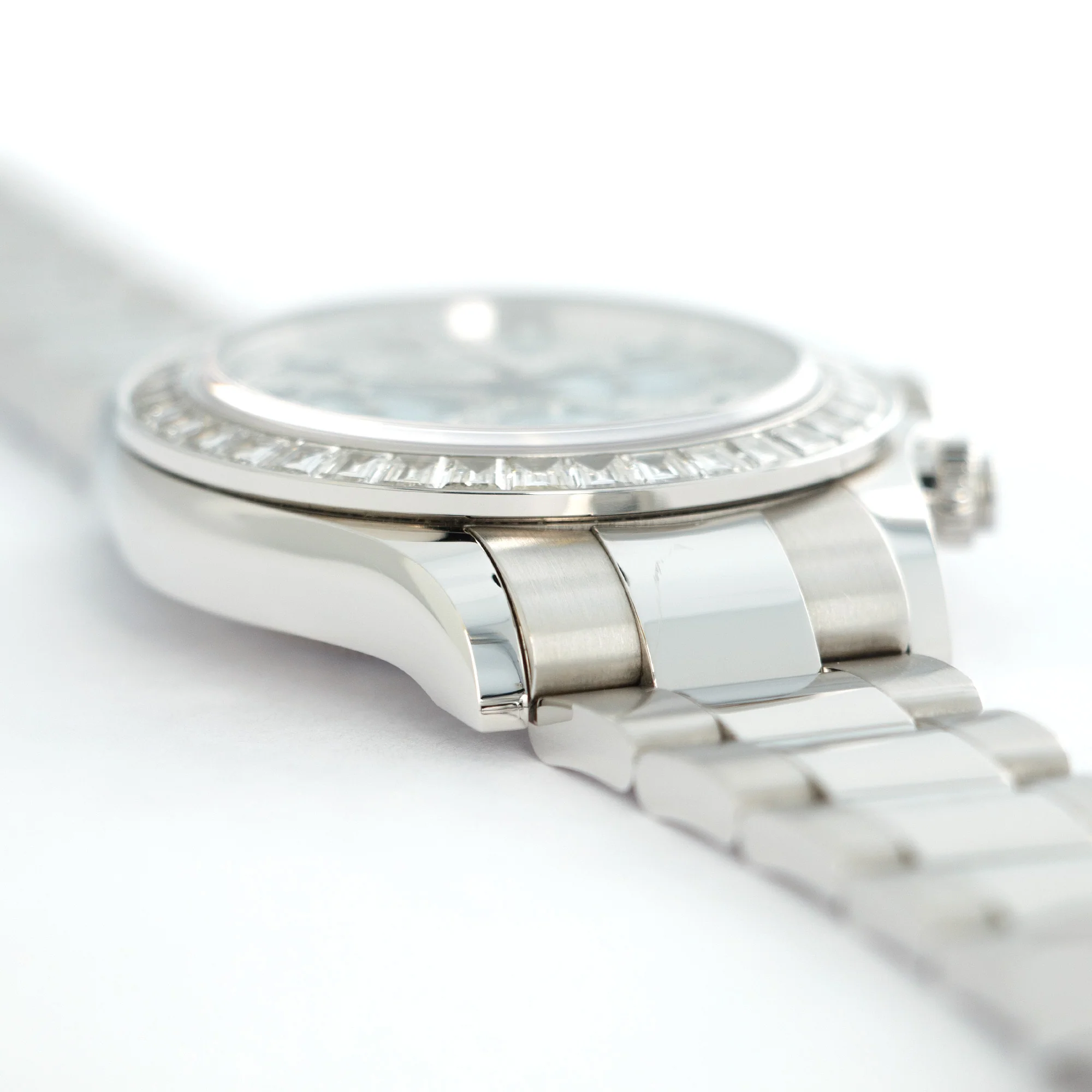 Rolex Platinum Cosmograph Daytona Baguette Diamond Watch Ref. 116576 - Image 3