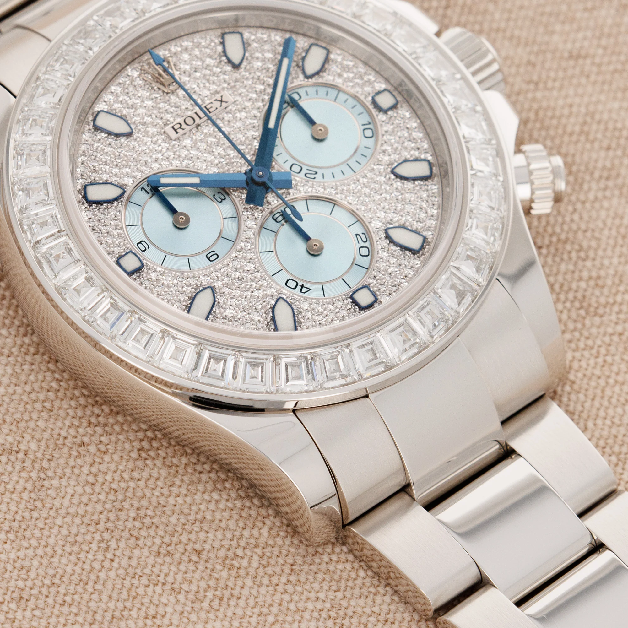 Rolex Platinum Cosmograph Daytona Diamond Watch Ref. 116576 - Image 4