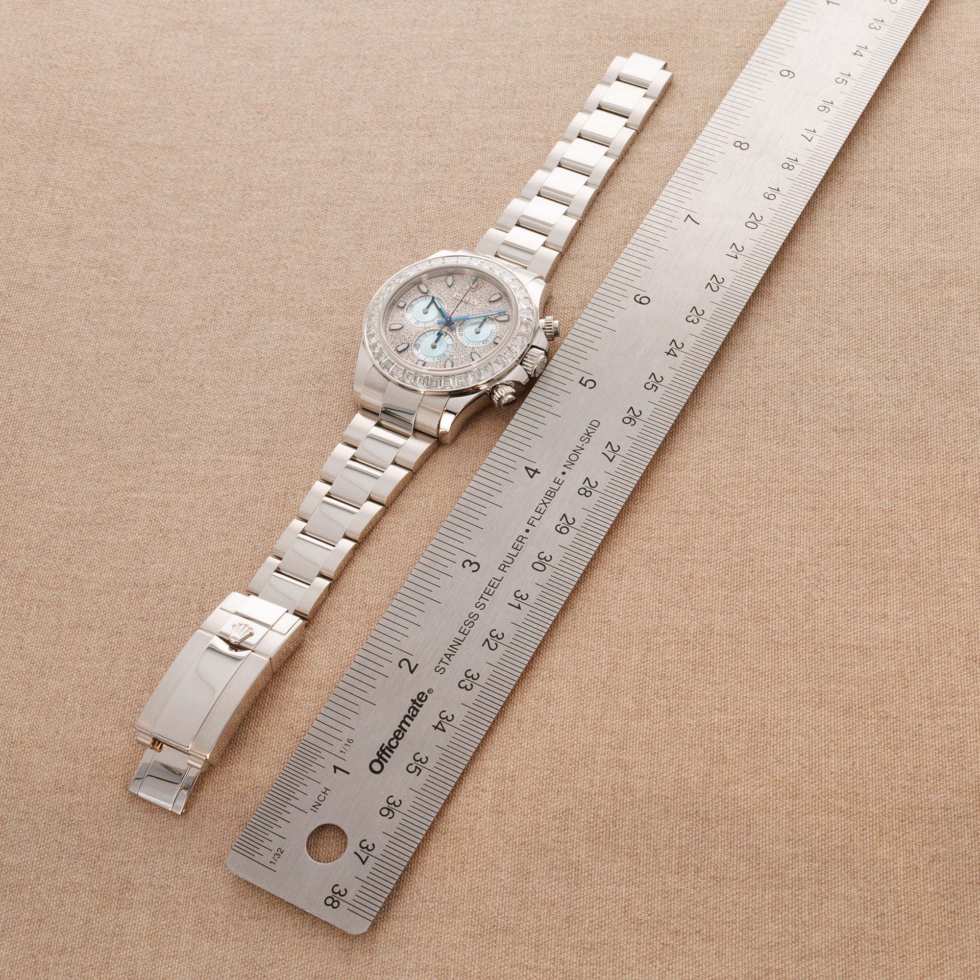 Rolex Platinum Cosmograph Daytona Diamond Watch Ref. 116576 - Image 5