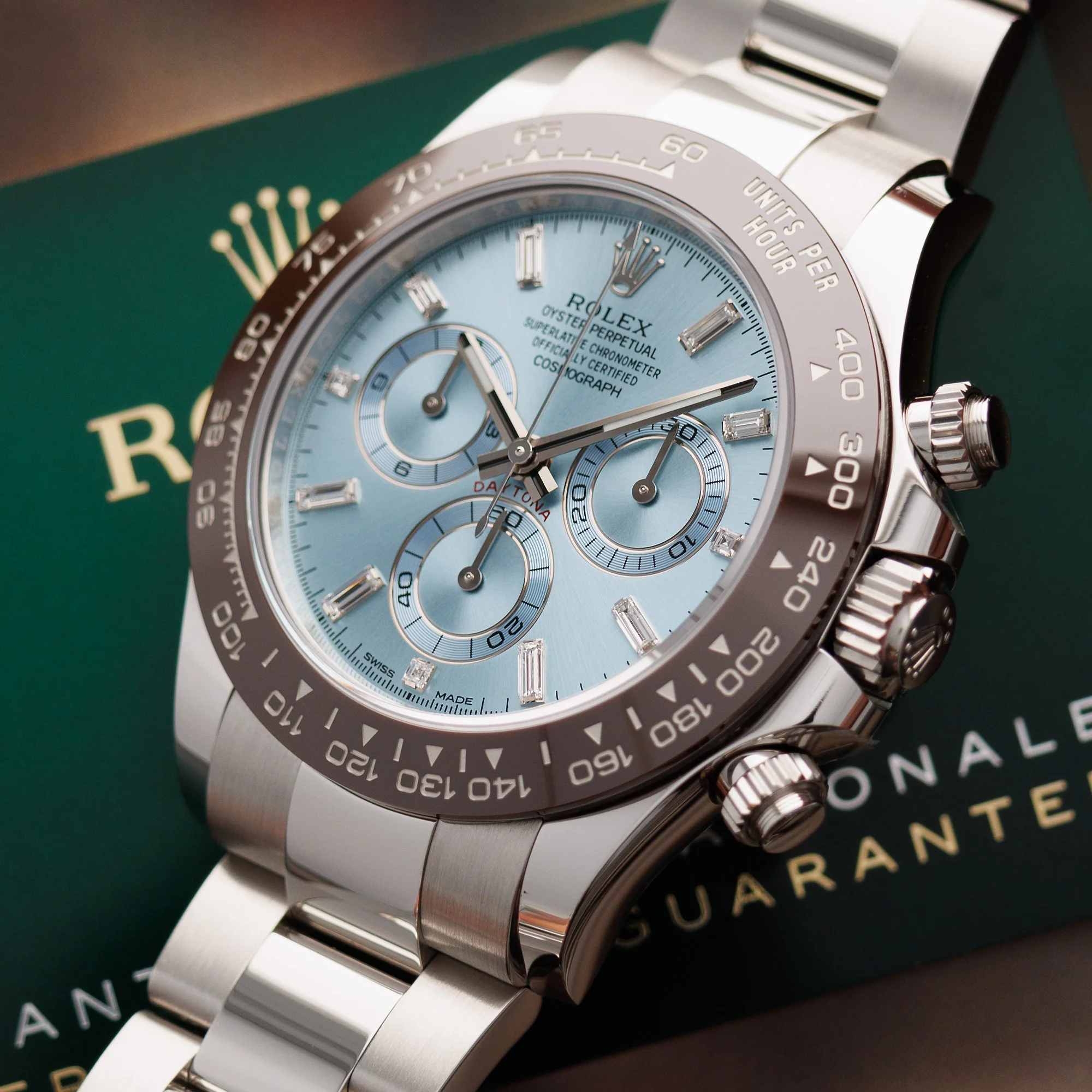 Rolex Platinum Cosmograph Daytona Watch Ref. 116506 with Baguette Markers - Image 2