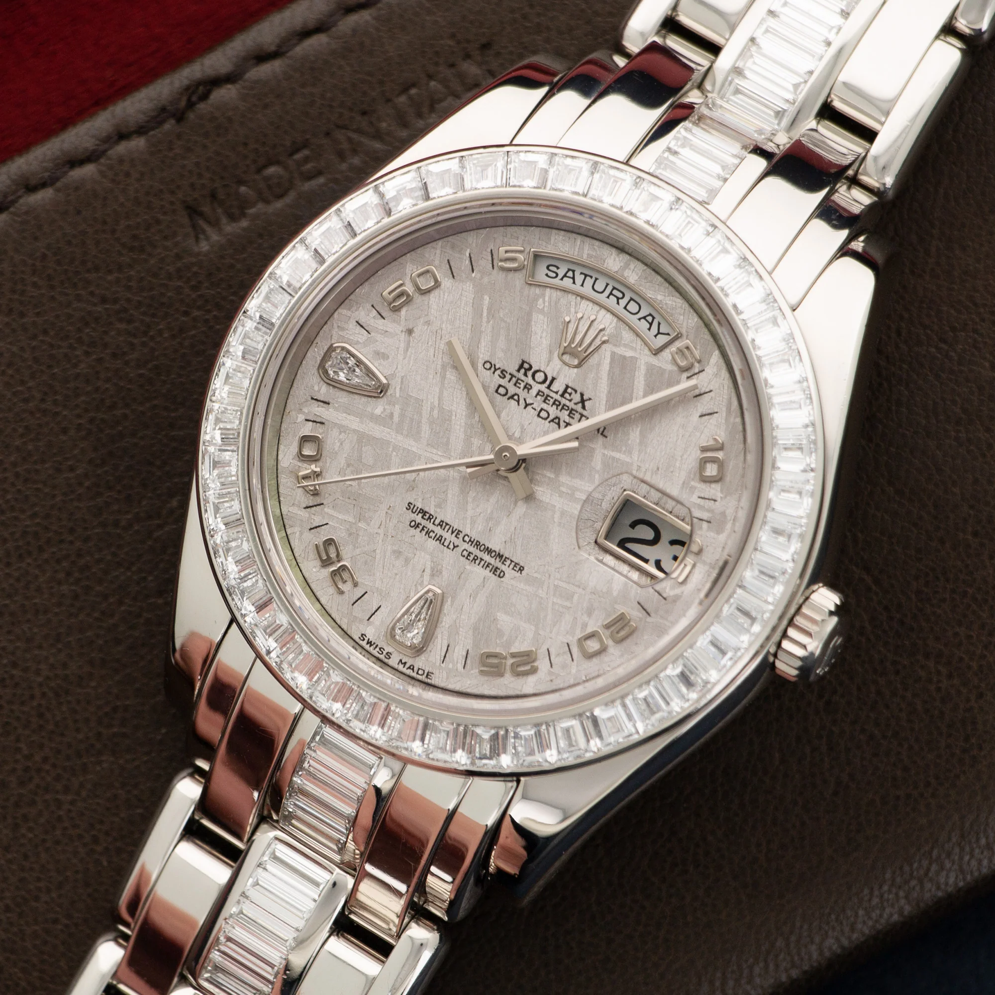 Rolex Platinum Masterpiece Baguette Diamond BraceletRef. 18956 - Image 2