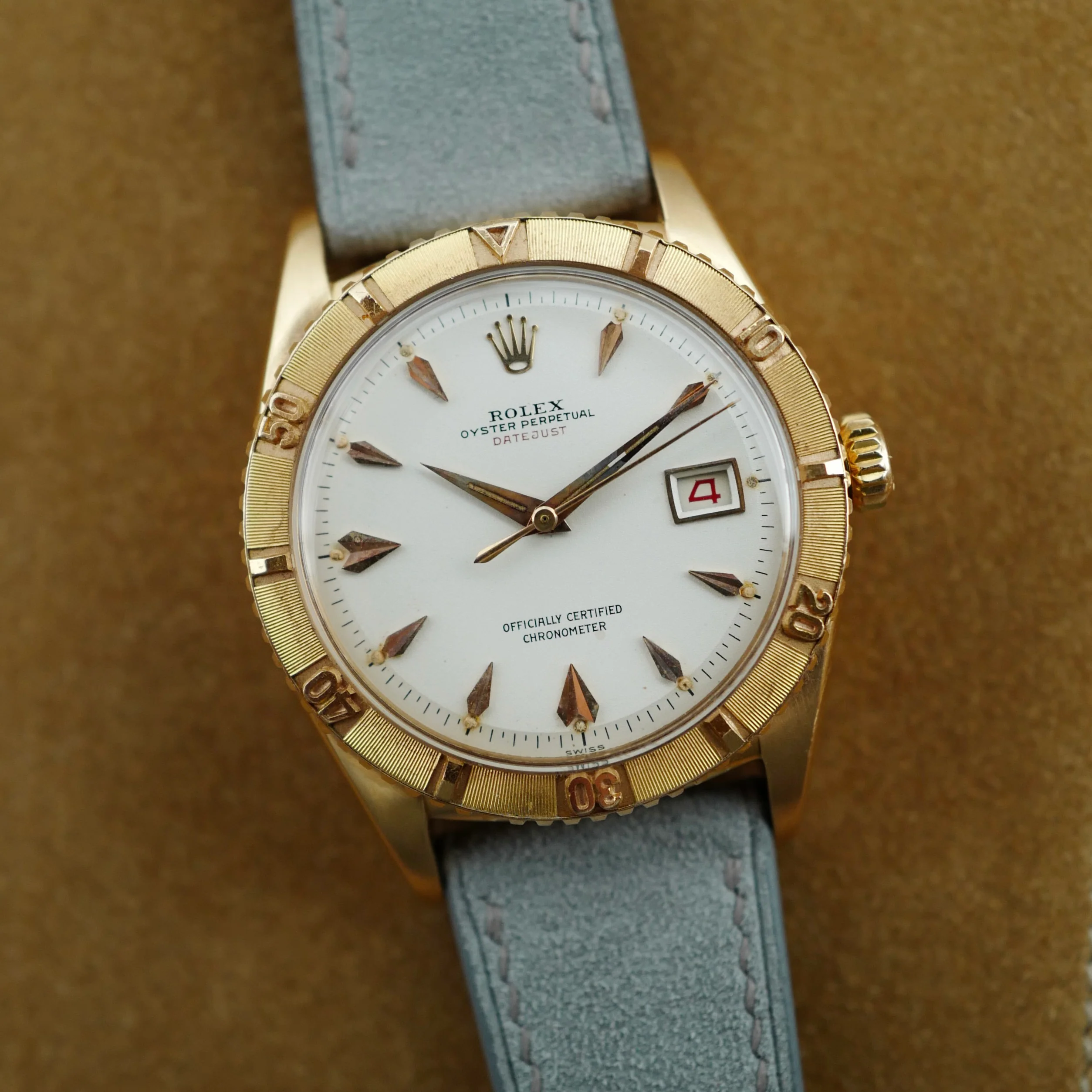 Rolex Rose Gold Turnograph Oyster Perpetual Ref. 6309 - Image 3