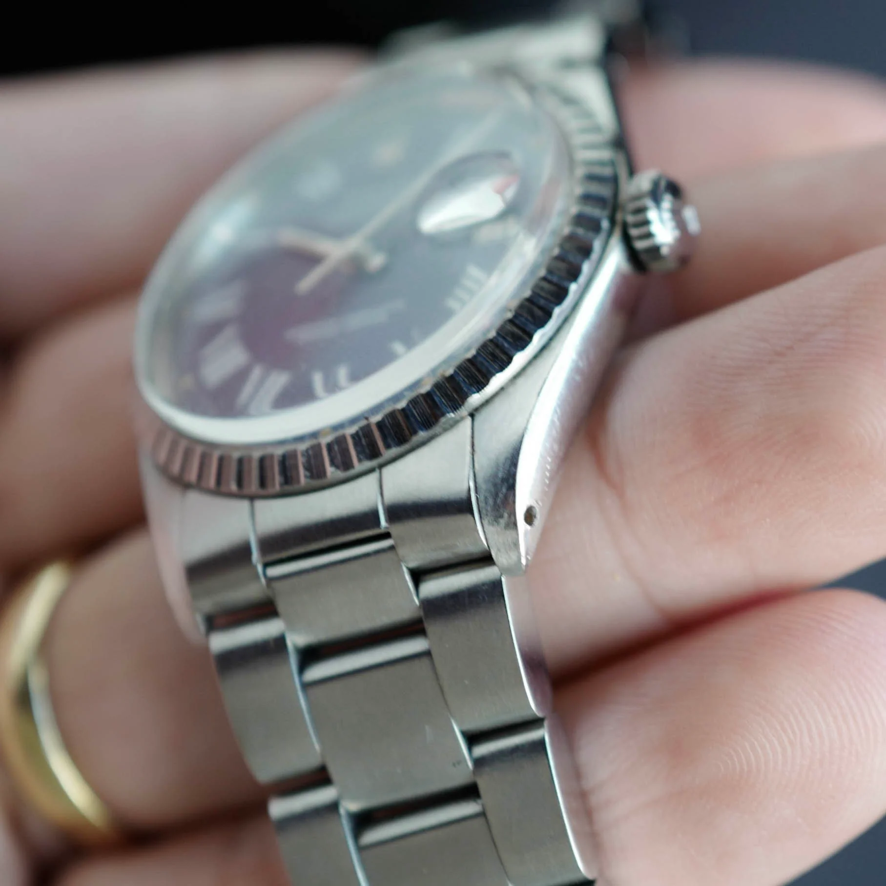 Rolex Steel Datejust Ref. 1603 with Blue Buckley Dial (NEW ARRIVAL) - Image 4