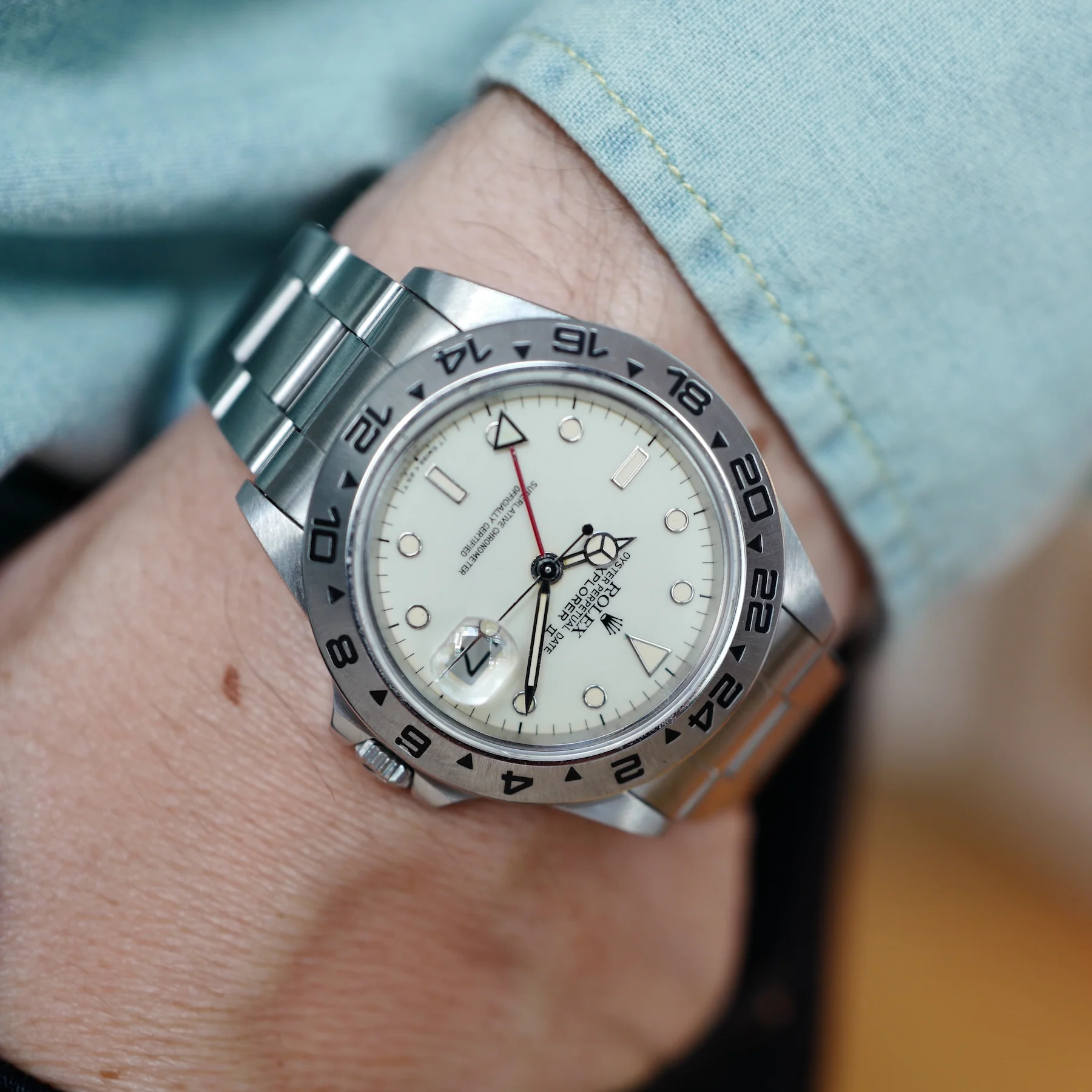 Rolex Steel Explorer II Cream Dial Watch Ref. 16550 - Image 8
