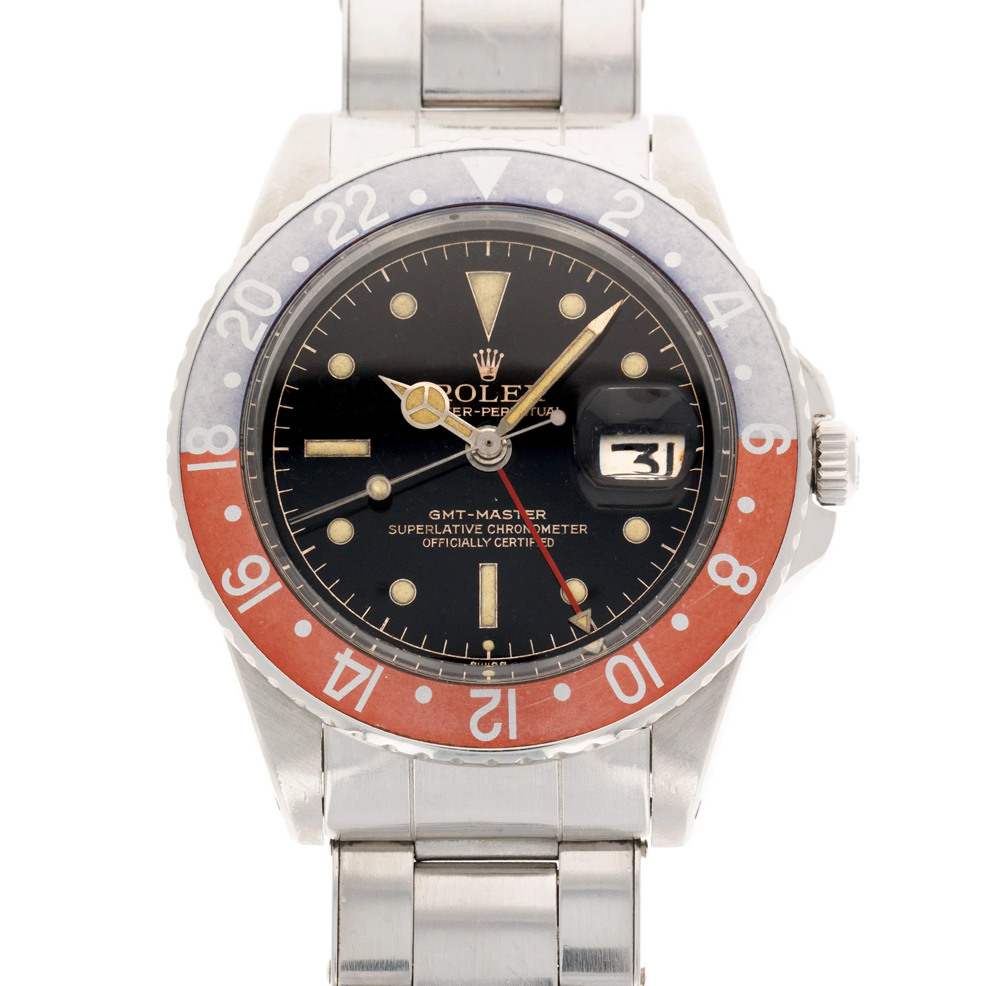 Rolex Steel GMT Master Ref. 1675 with Gilt Chapter Ring Dial