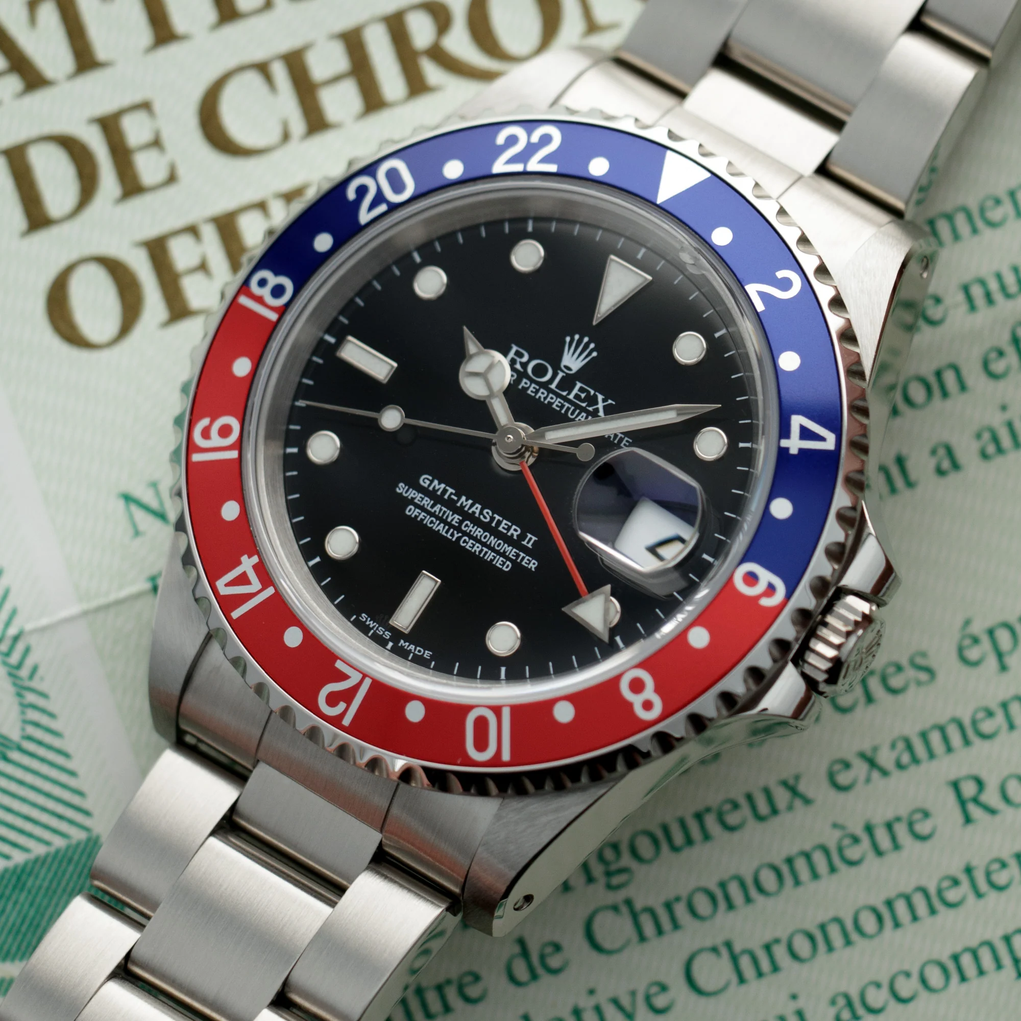 Rolex Steel Pepsi GMT-Master Ref. 16710 with Original Warranty - Image 2