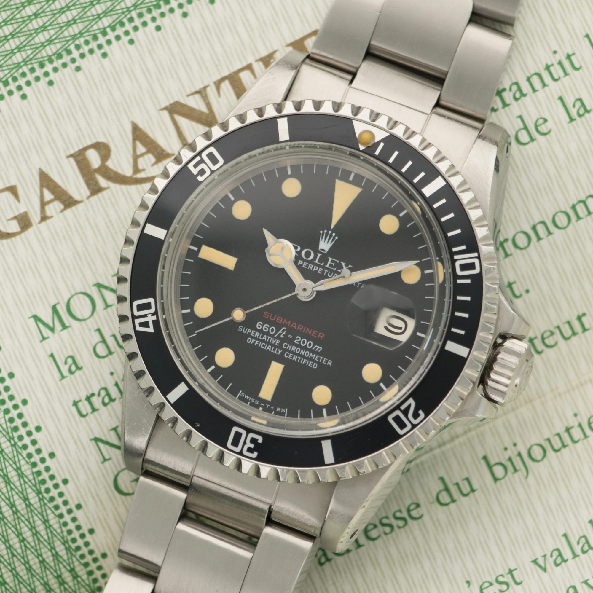 Rolex Steel Red Submariner Watch Ref. 1680 With Original Papers - Image 2