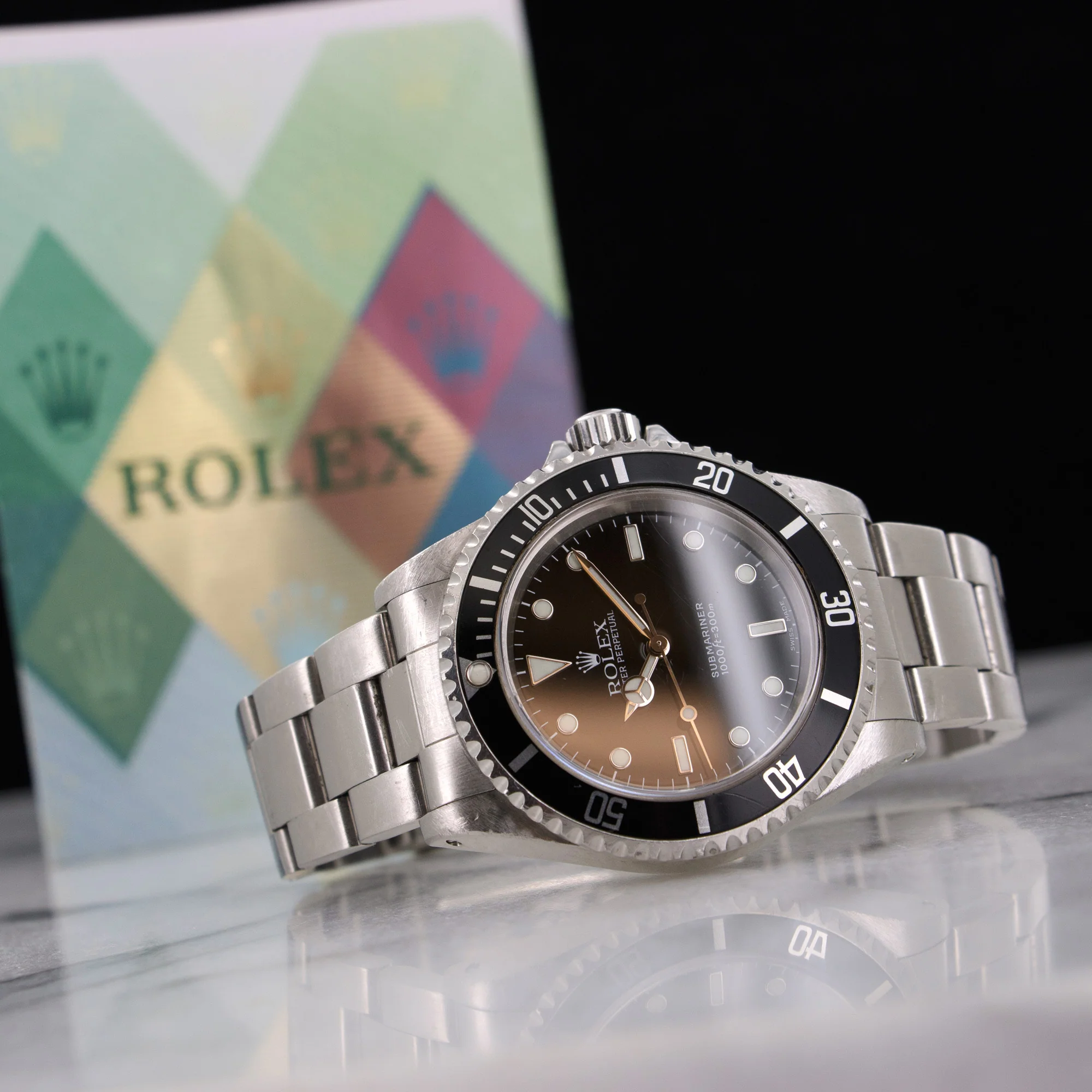 Rolex Submariner Watch Ref. 14060 with Original Warranty Paper - Image 7