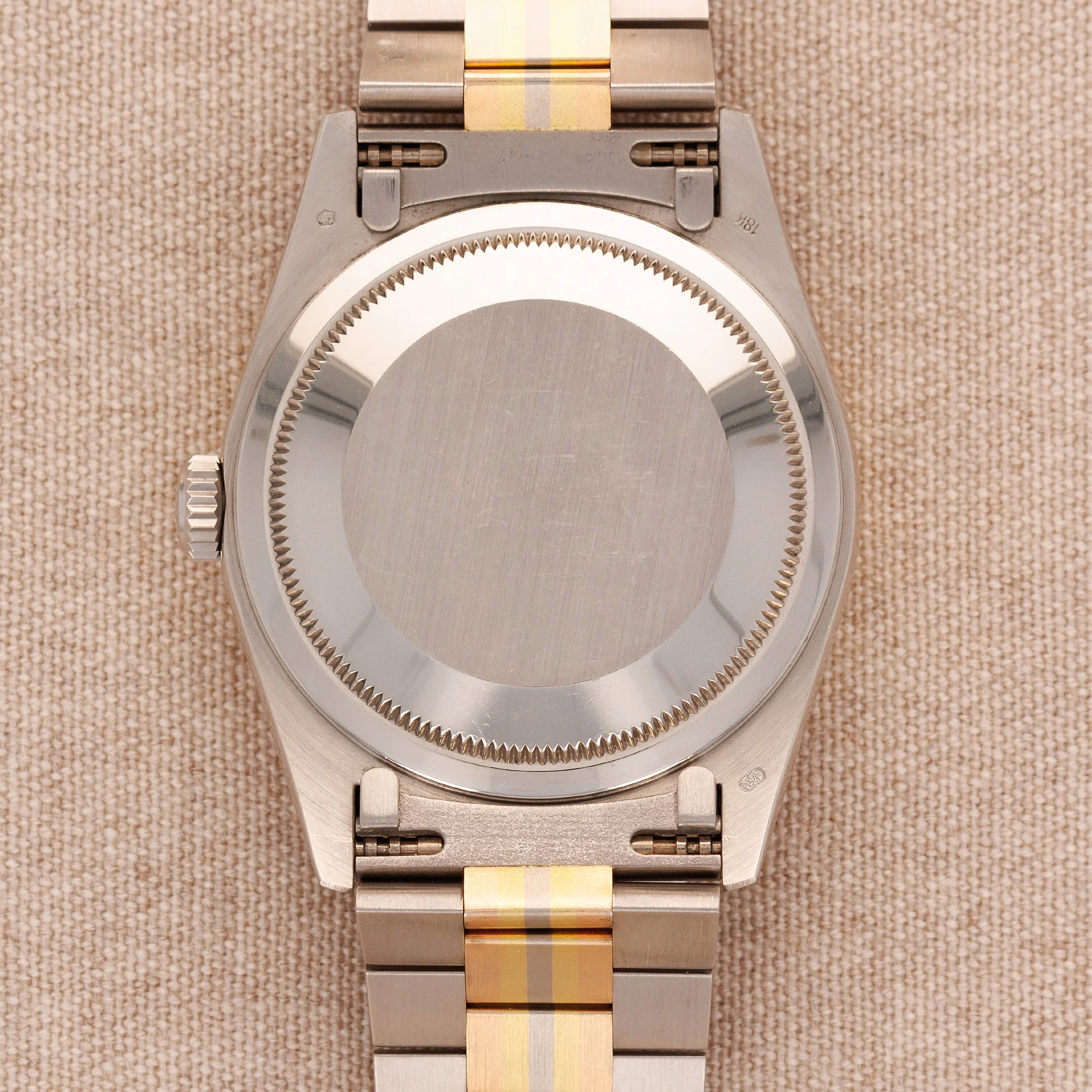 Rolex Tridor Day-Date Ref. 18239 with Mother of Pearl and Baguette Diamond Dial - Image 3