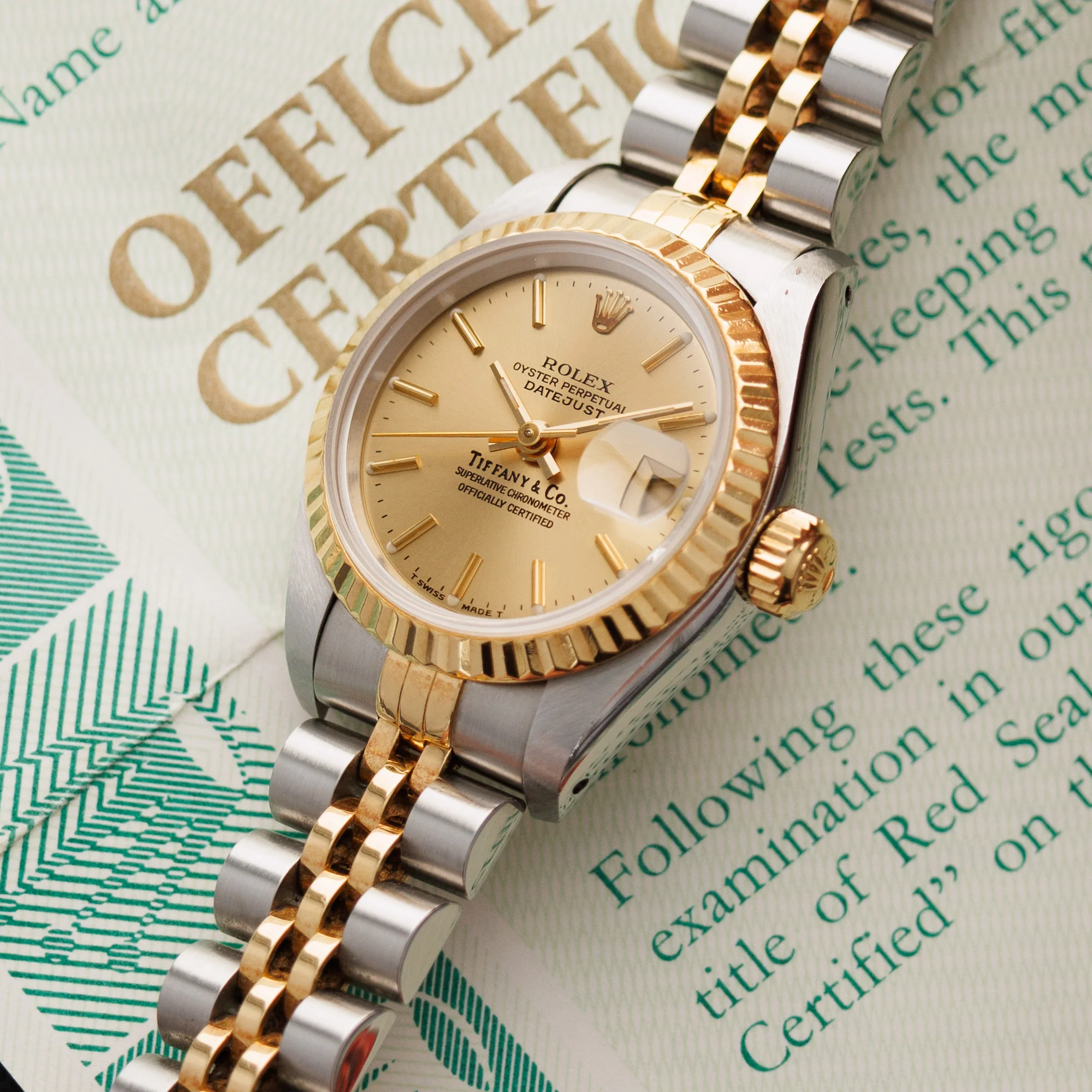 Rolex Two-Tone Datejust ref 69173 with Tiffany Dial - Image 2