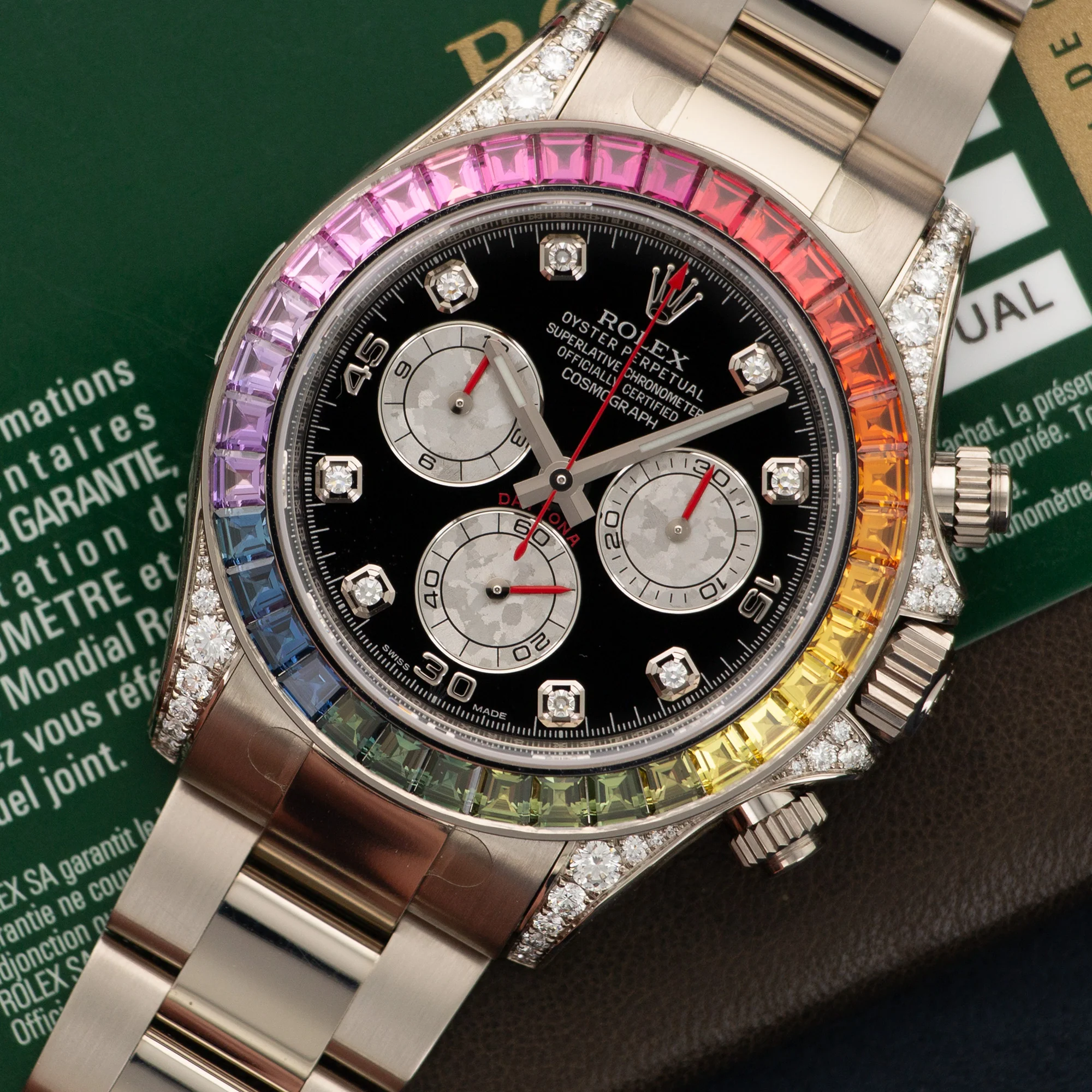 Rolex White Gold Cosmograph Daytona Rainbow Watch Ref. 116599 - Image 2