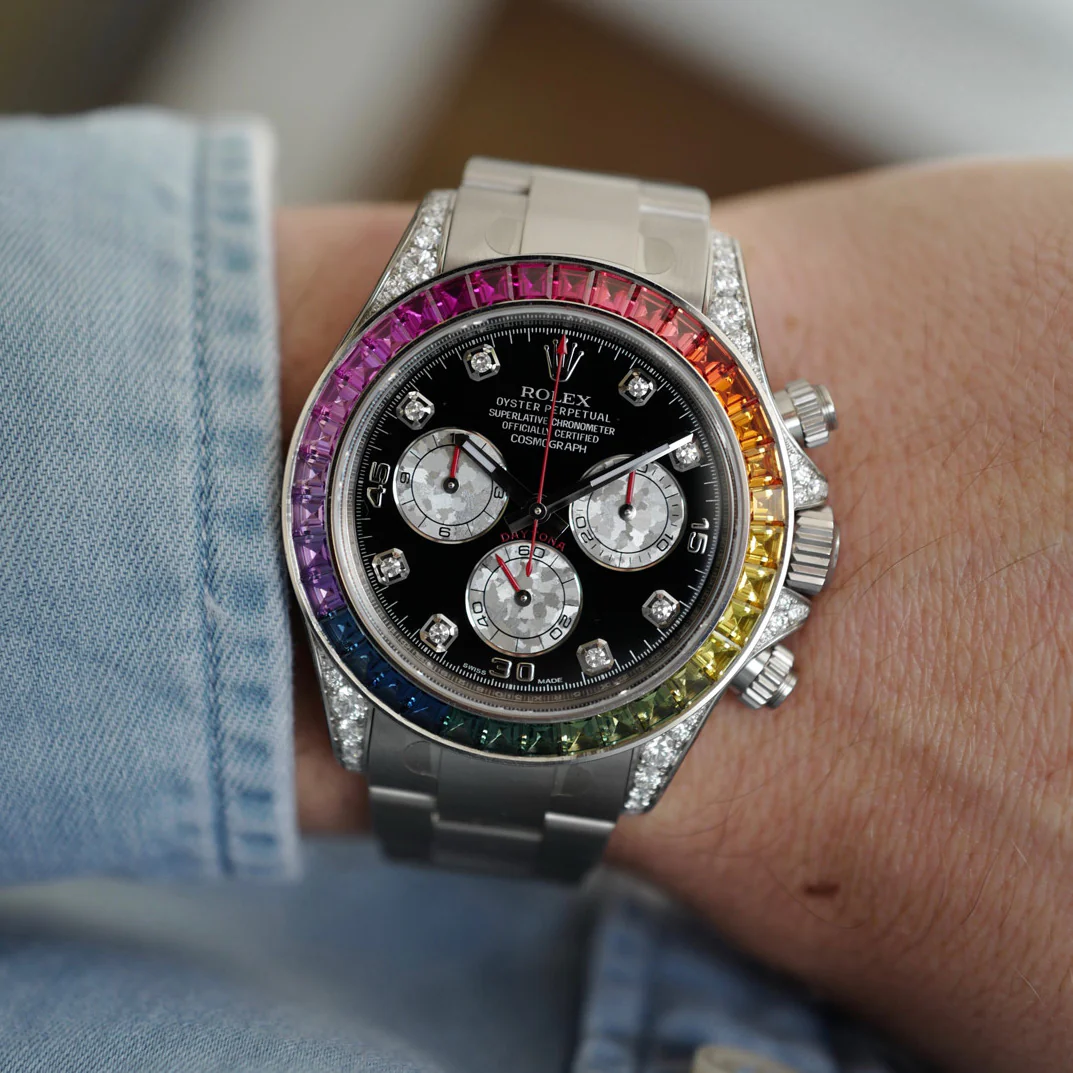 Rolex White Gold Cosmograph Daytona Rainbow Watch Ref. 116599 - Image 7