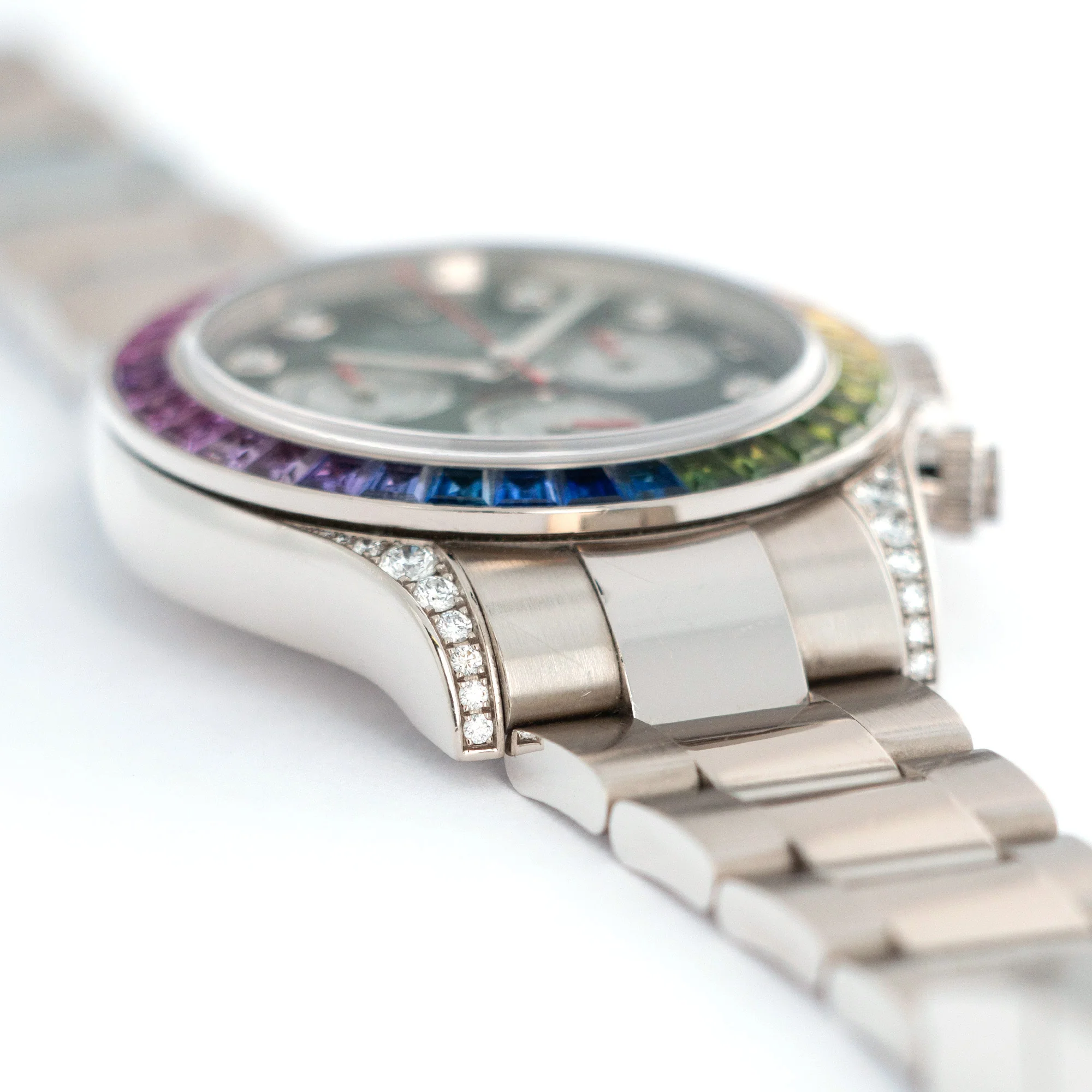 Rolex White Gold Cosmograph Rainbow Daytona Watch Ref. 116599 - Image 3