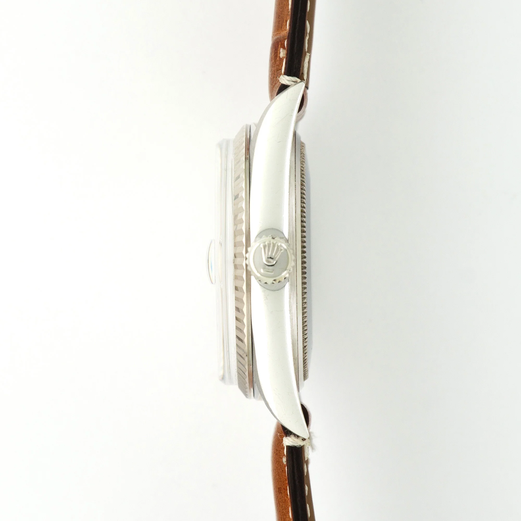 Rolex White Gold Day-Date Linen Dial Watch Ref. 1803 - Image 4