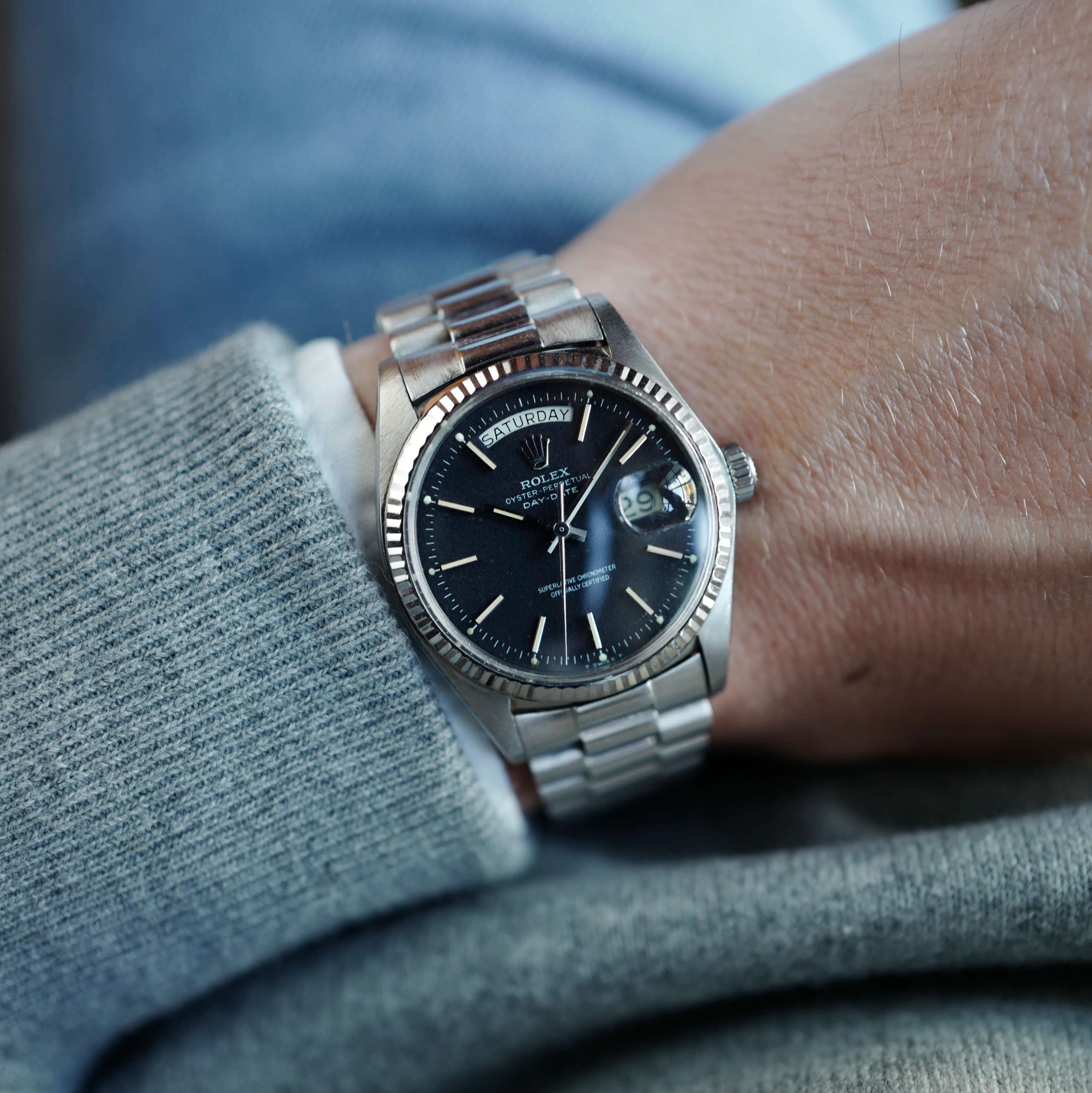 Rolex White Gold Confetti Day-Date Ref. 1803 - Image 5