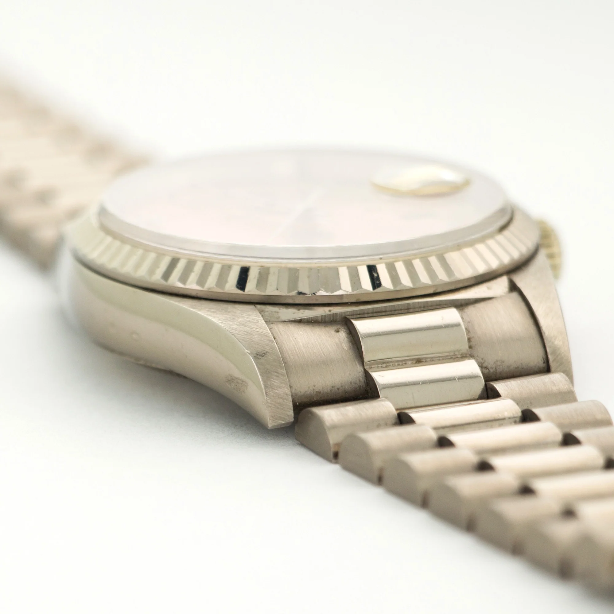 Rolex White Gold Day-Date Salmon Dial Watch Ref. 18239 - Image 3