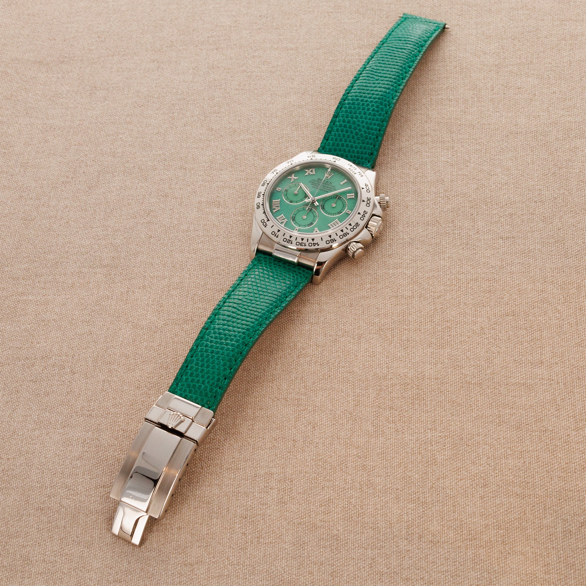Rolex White Gold Daytona Green Beach Watch Ref. 116519 - Image 5
