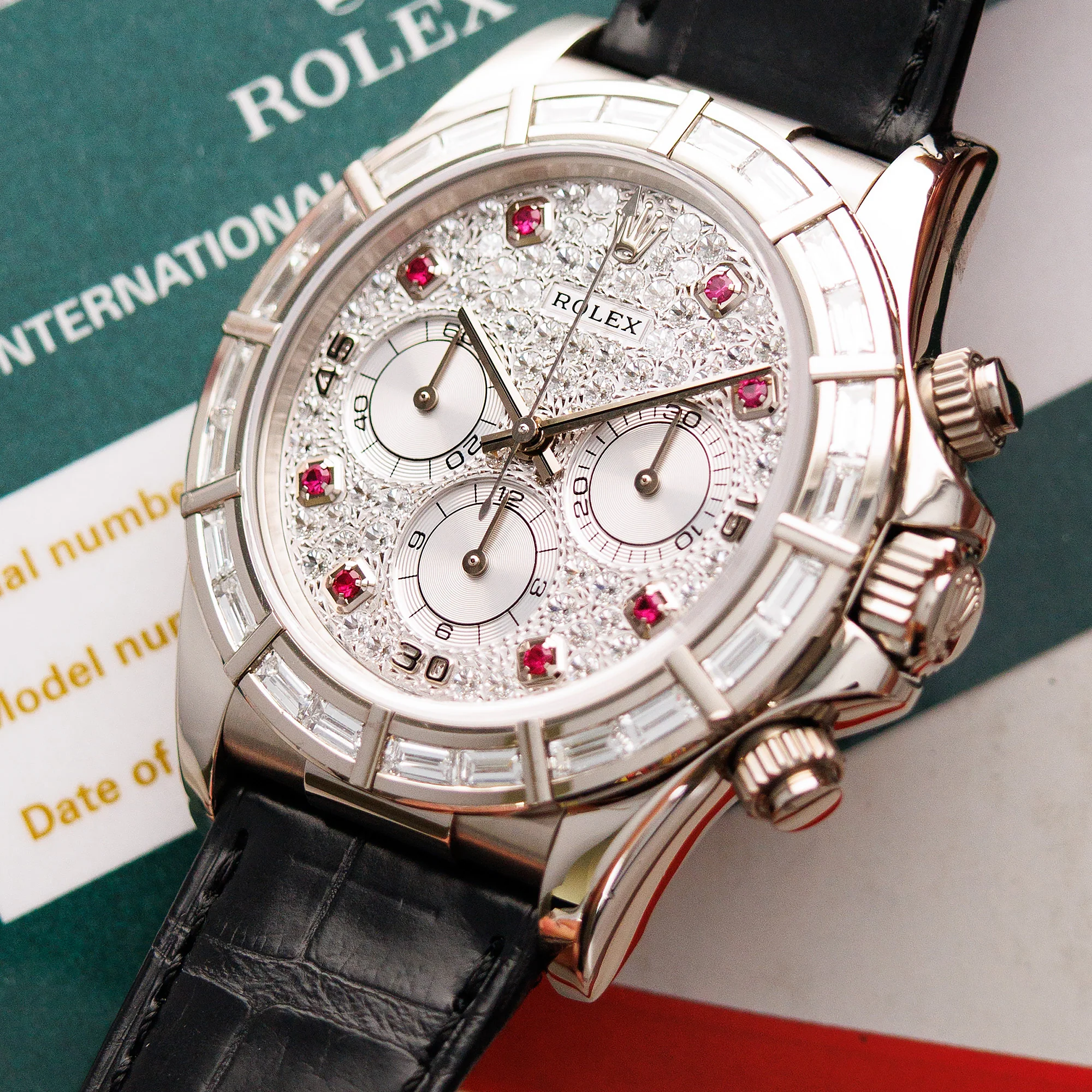 Rolex White Gold Zenith Daytona Ref. 16589 with Factory Diamonds - Image 2