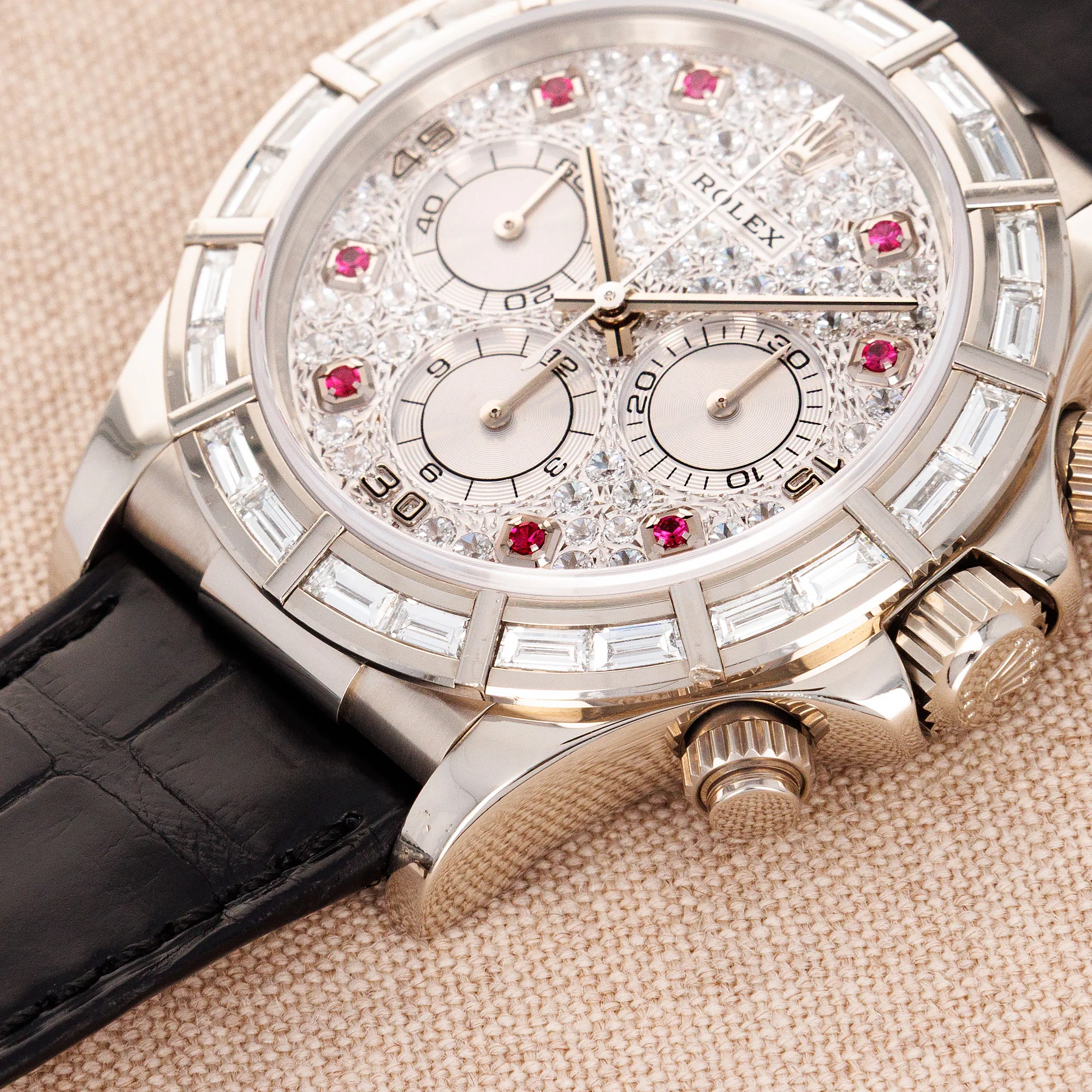 Rolex White Gold Zenith Daytona Ref. 16589 with Factory Diamonds - Image 4