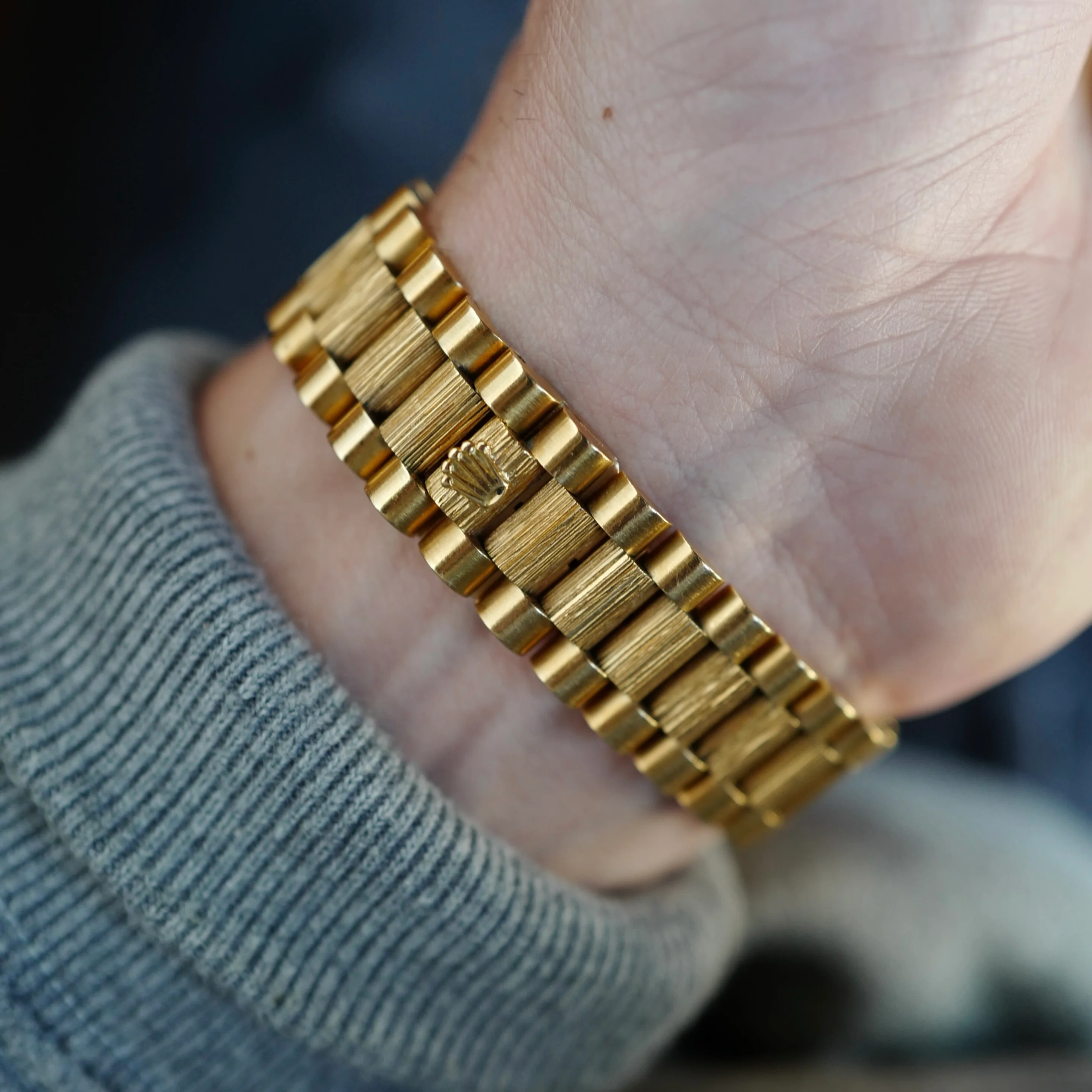 Rolex Yellow Gold Bark Finish Day-Date Ref. 18078 with Ghost Dial (NEW ARRIVAL) - Image 3