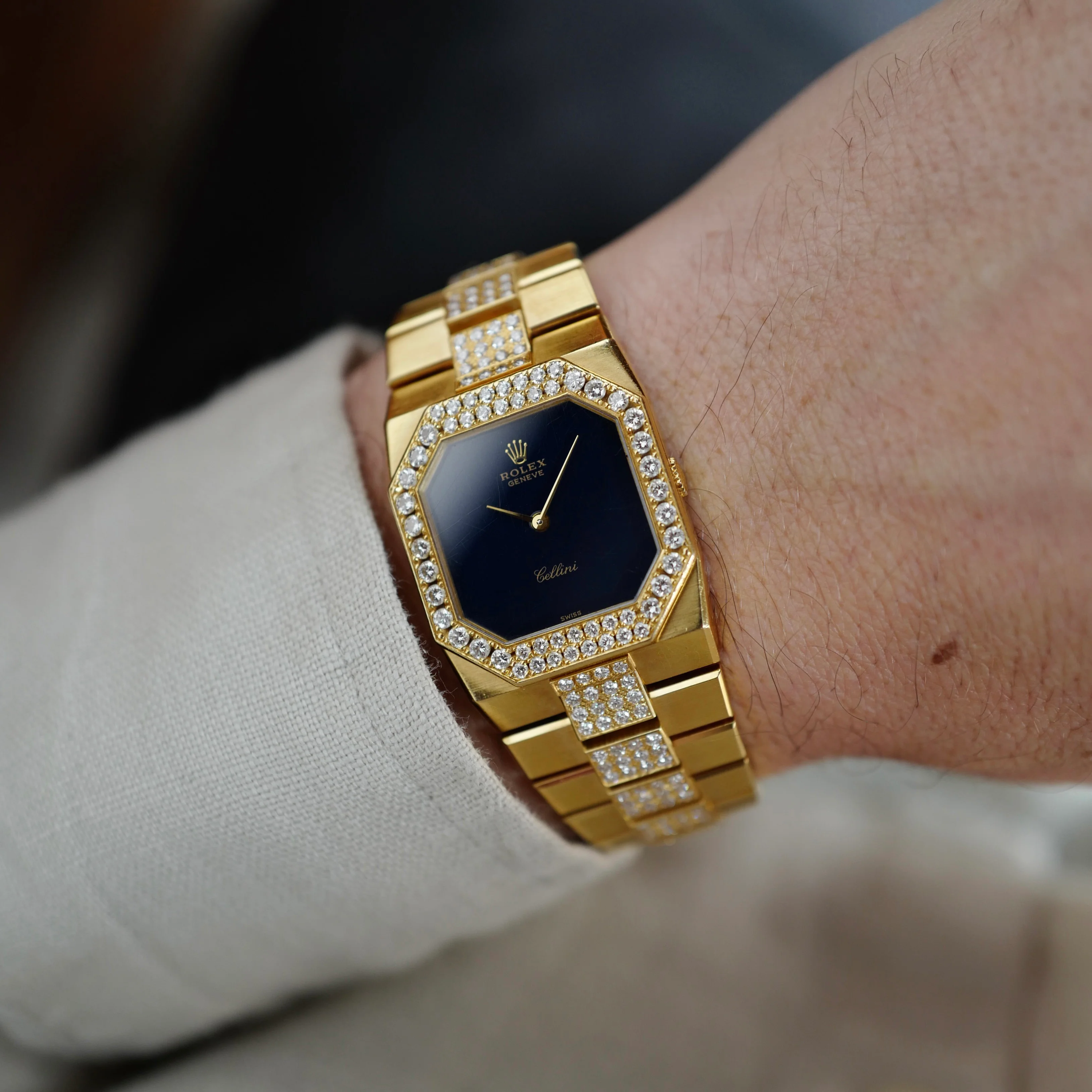 Rolex Yellow Gold Cellini Diamond Watch Ref. 4652 - Image 3