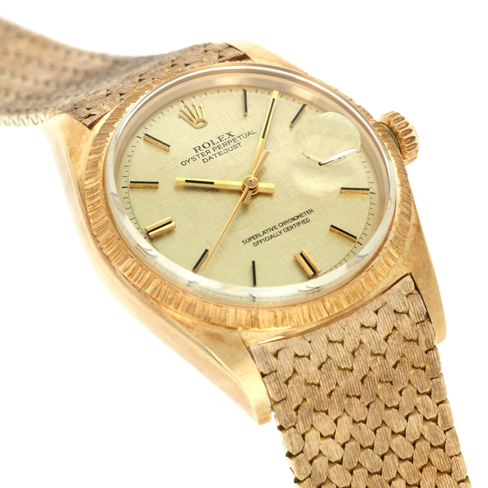 Rolex Yellow Gold Datejust Ref. 1607 with Unusual Bracelet - Image 3