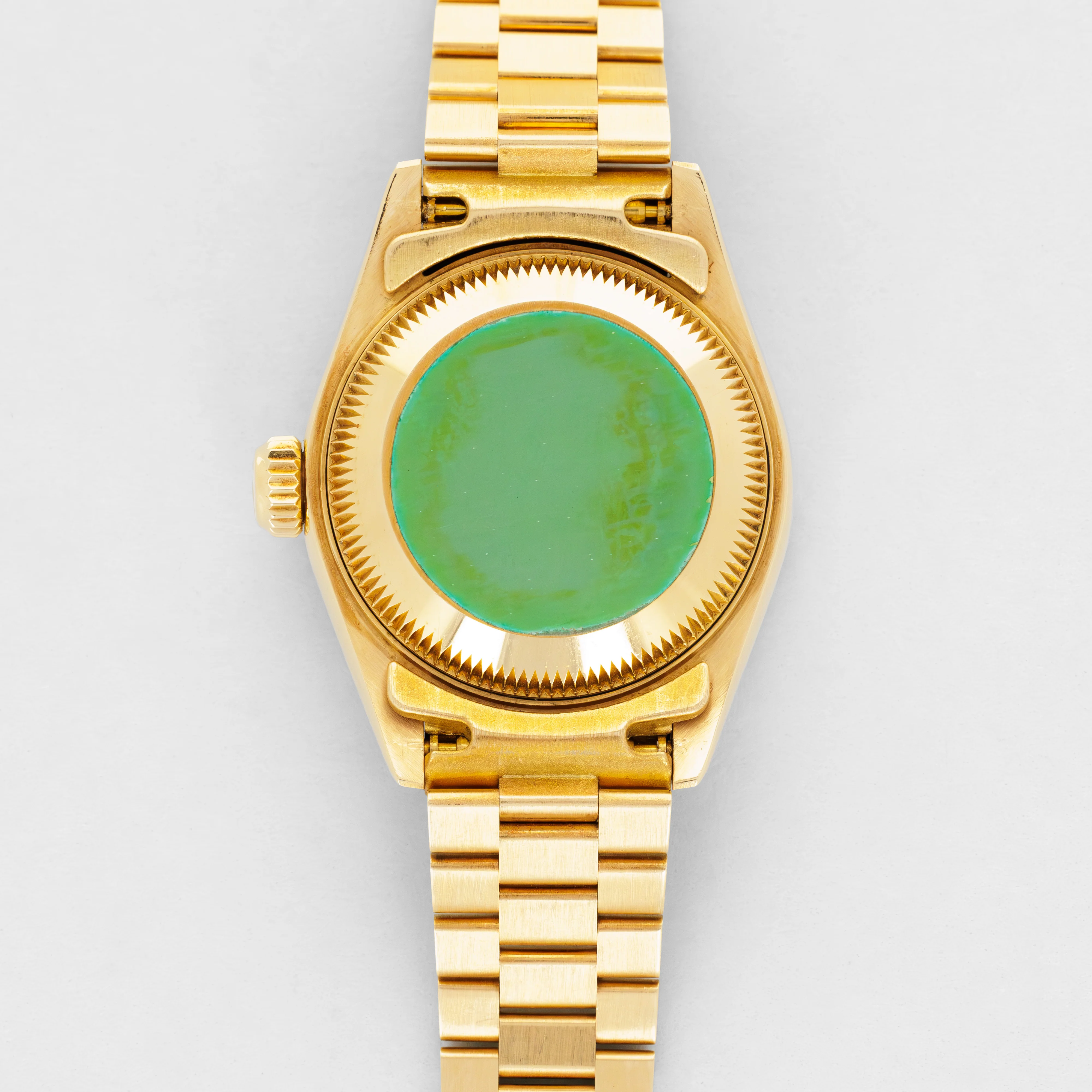 Rolex Yellow Gold Datejust Ref. 69138 with Diamond Bezel and Full Pave Dial with Sapphires - Image 2