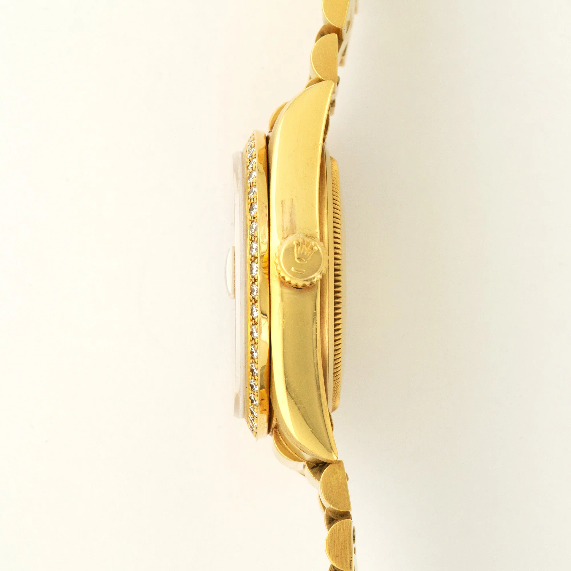 Rolex Yellow Gold Day-Date Diamond Watch Ref. 18048 - Image 4