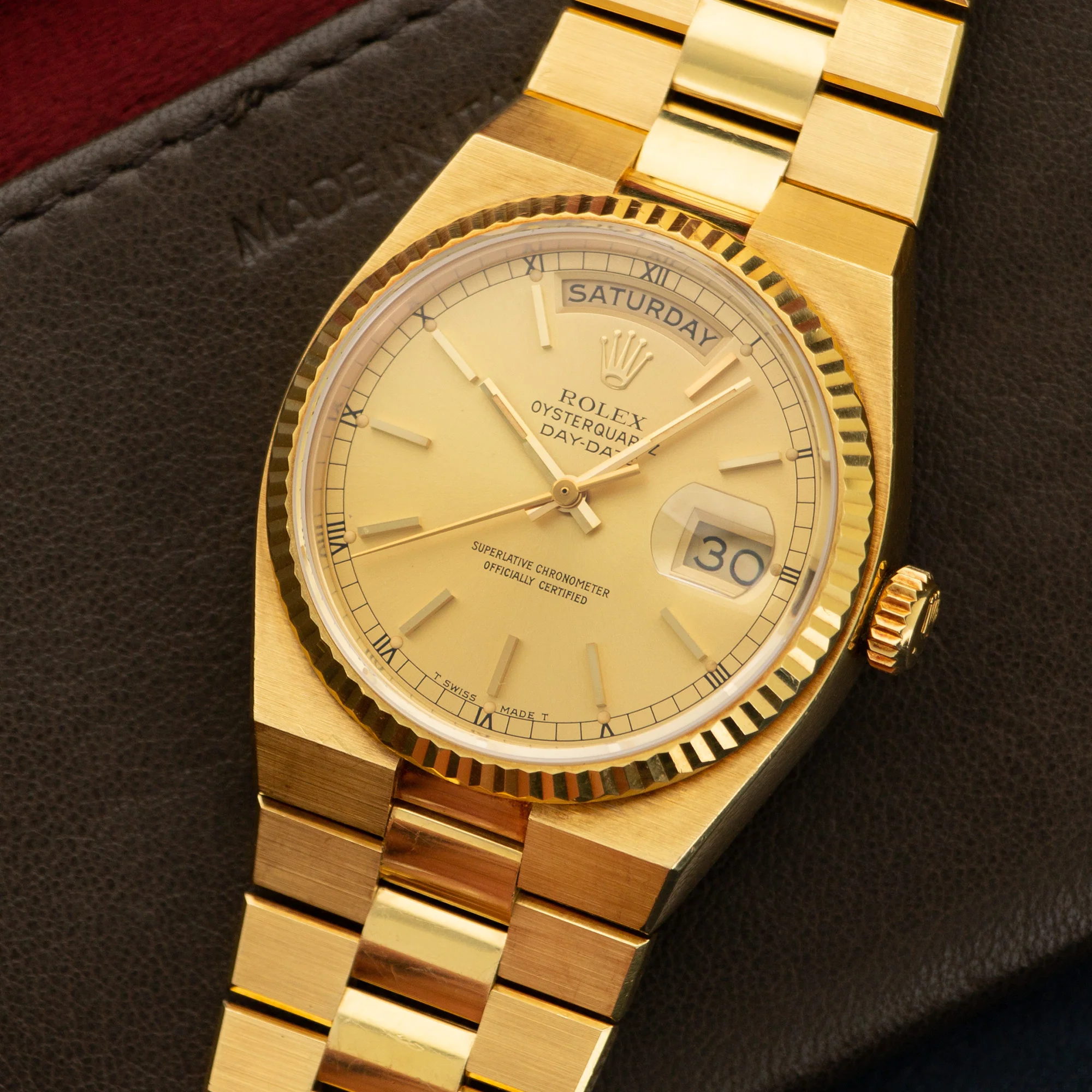Rolex Yellow Gold Day-Date OysterQuartz Watch Ref. 19018 - Image 2