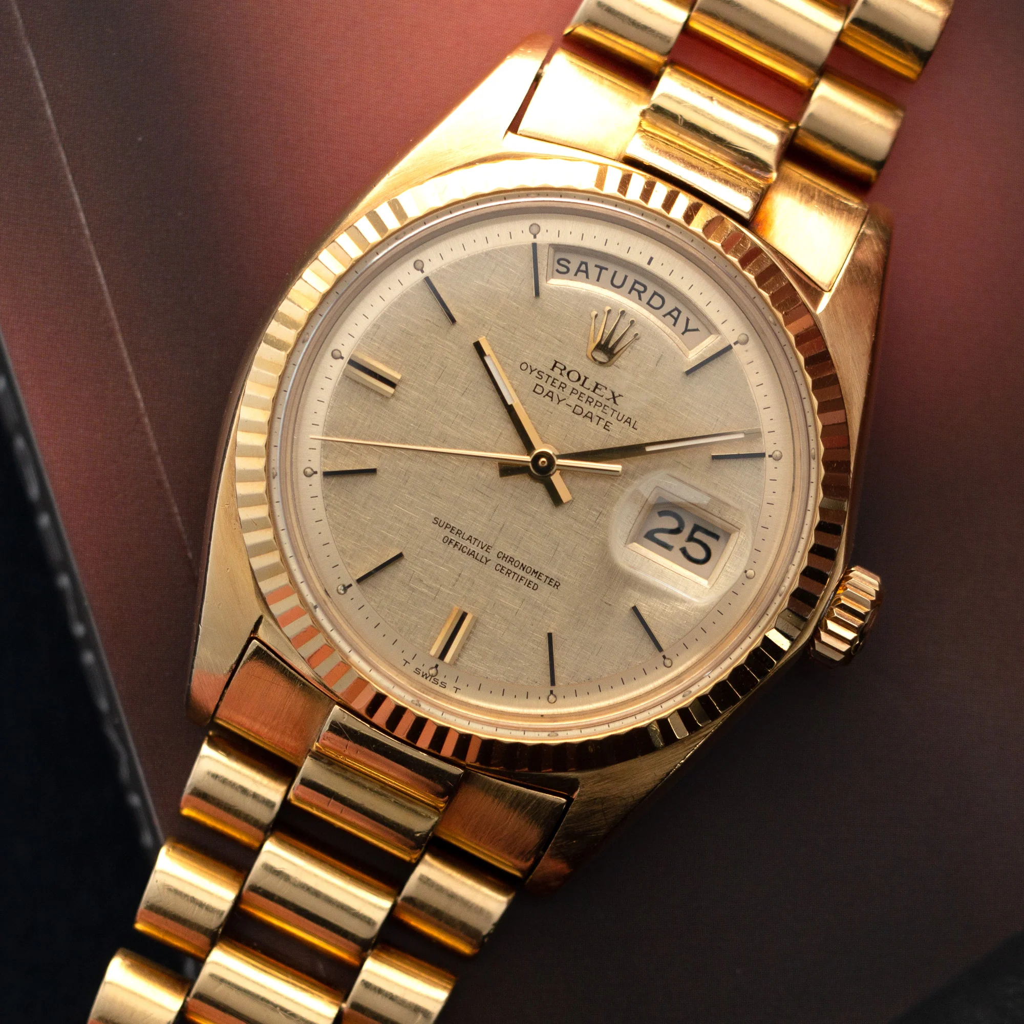 Rolex Yellow Gold Day-Date Ref. 1803 with Linen Dial - Image 2