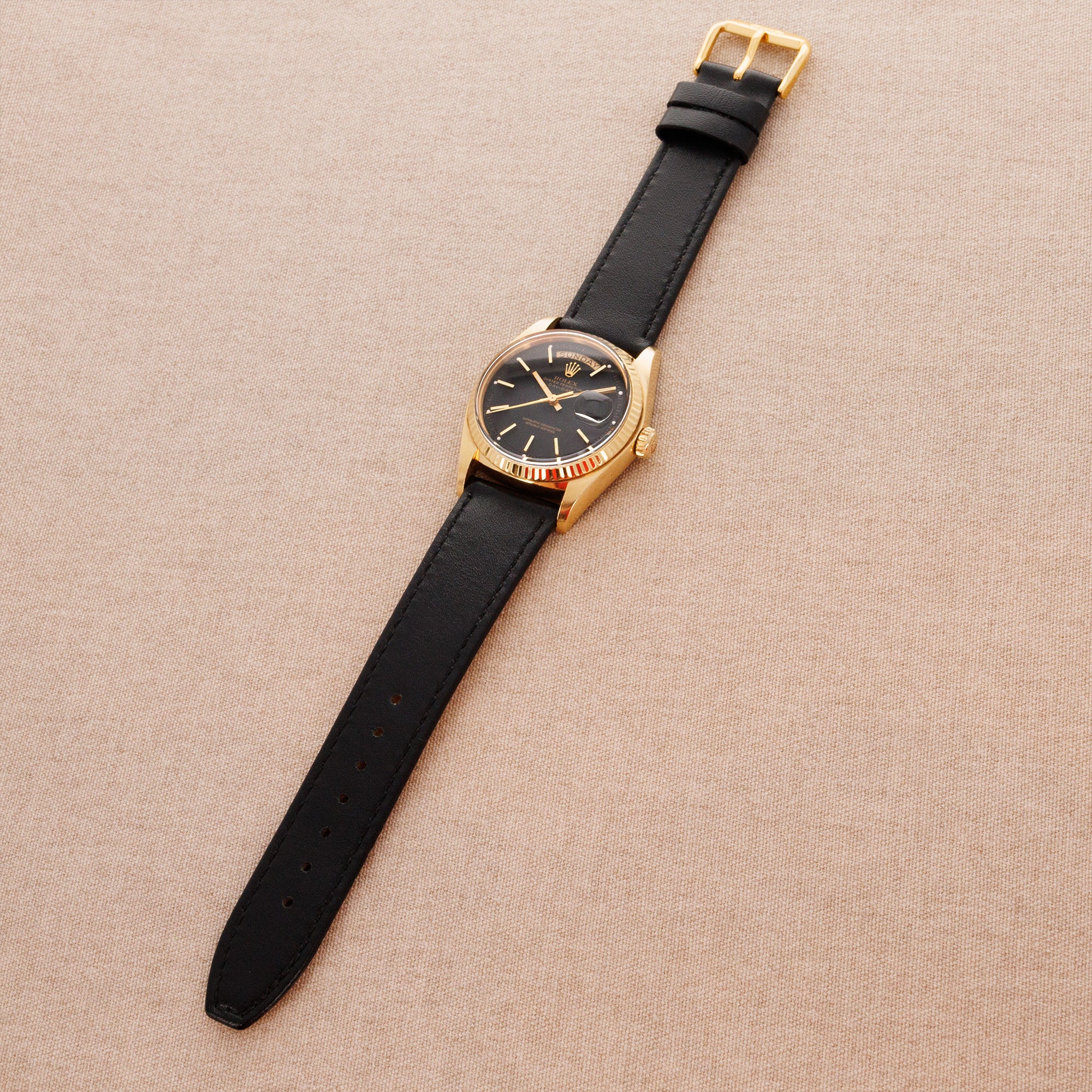 Rolex Yellow Gold Day Date Ref. 1803 with Matte Black Dial - Image 5