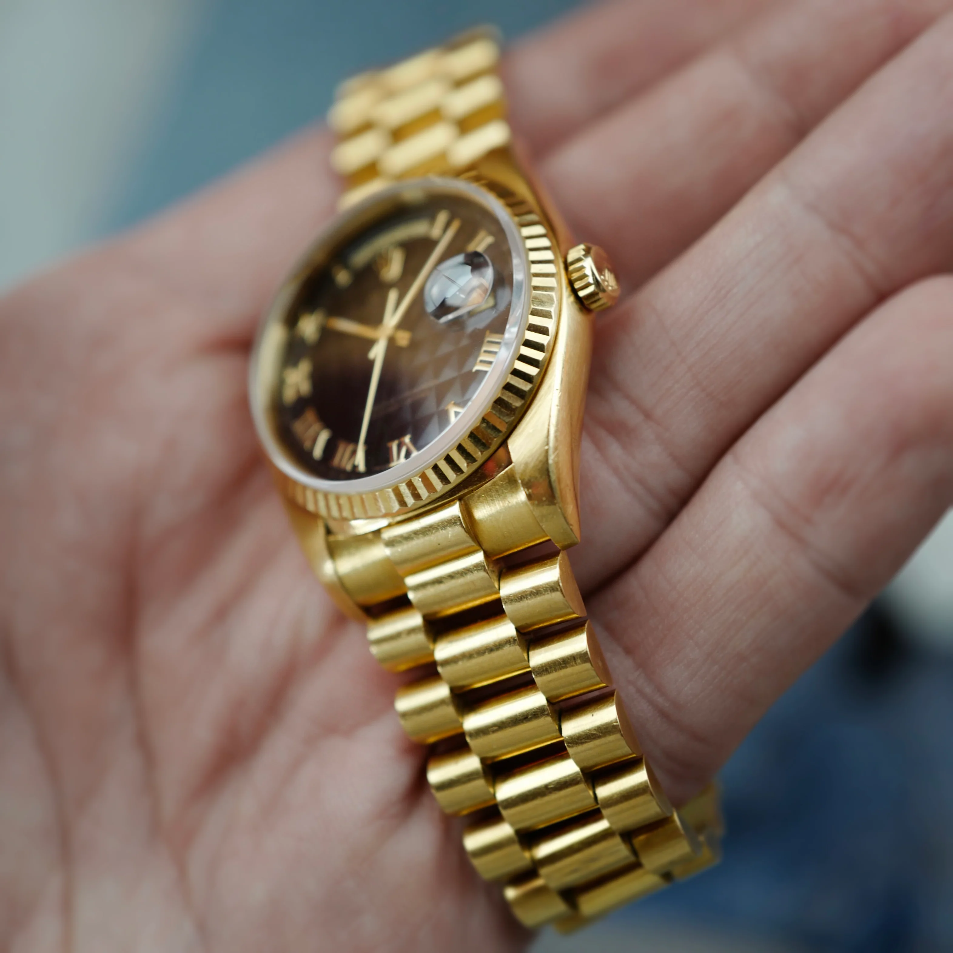 Rolex Yellow Gold Day-Date Ref. 18238 Pyramid Dial - Image 5