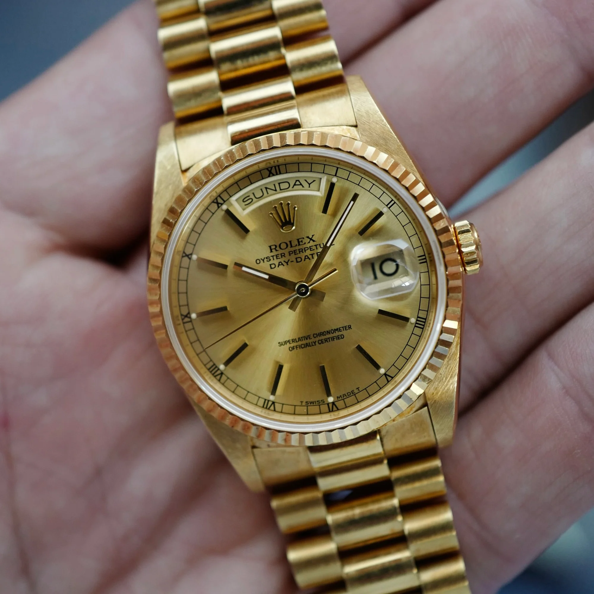 Rolex Yellow Gold Day-Date Ref. 18238 with L Serial in Nice Condition (New Arrival)
