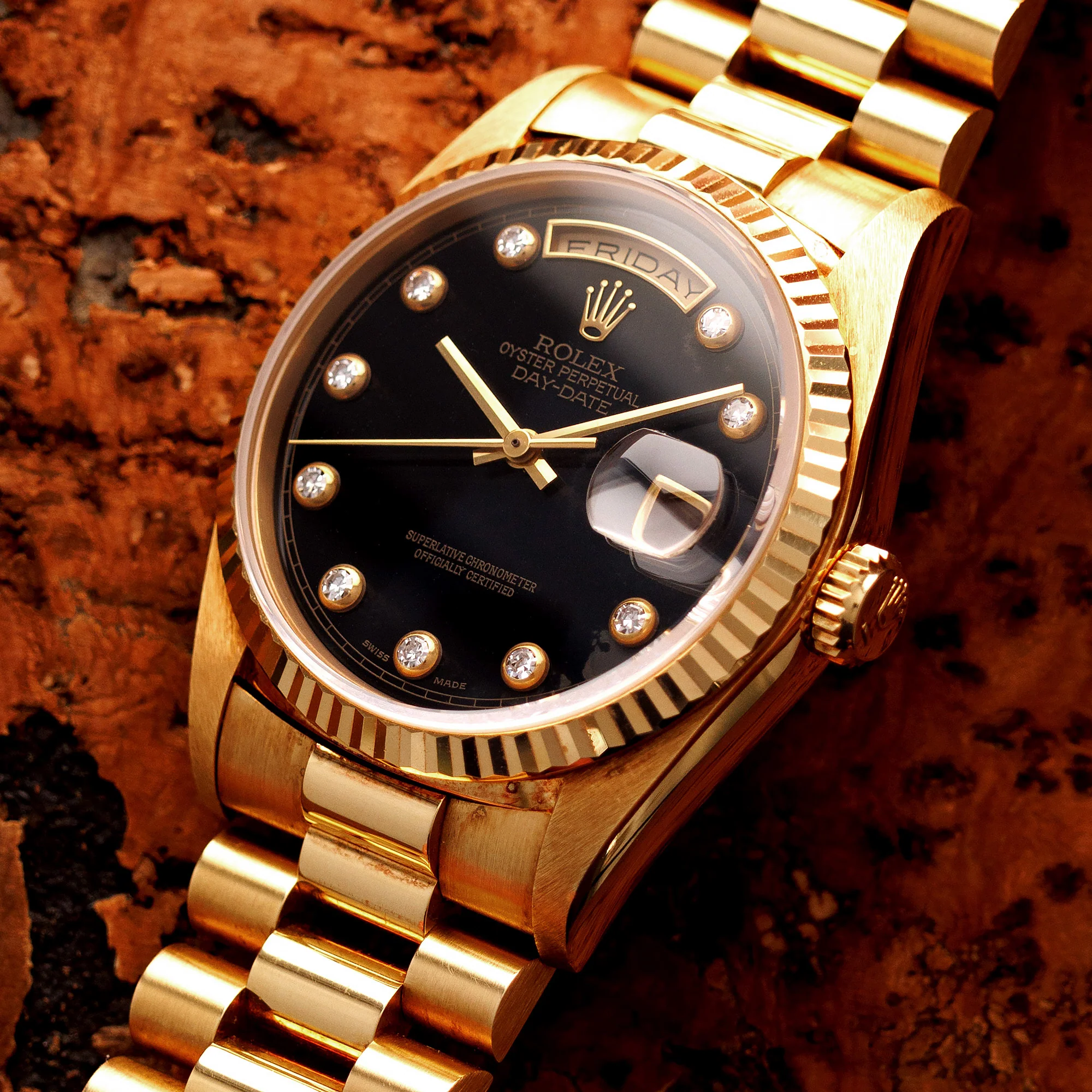 Rolex Yellow Gold Day Date Ref. 18238 with Onyx Dial - Image 2