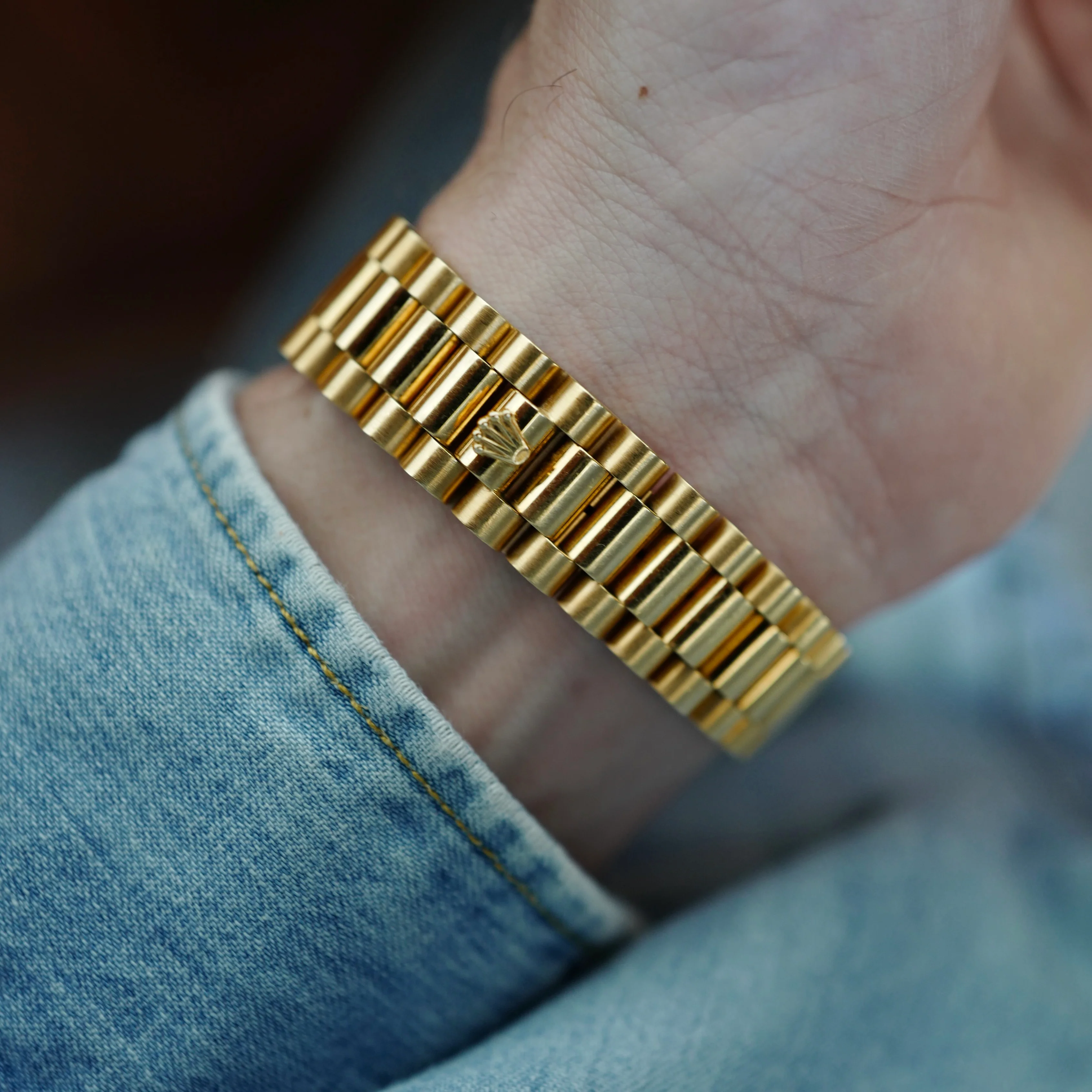 Rolex Yellow Gold Day-Date Ref. 18388 with Ruby & Diamond Bezel (NEW ARRIVAL) - Image 6