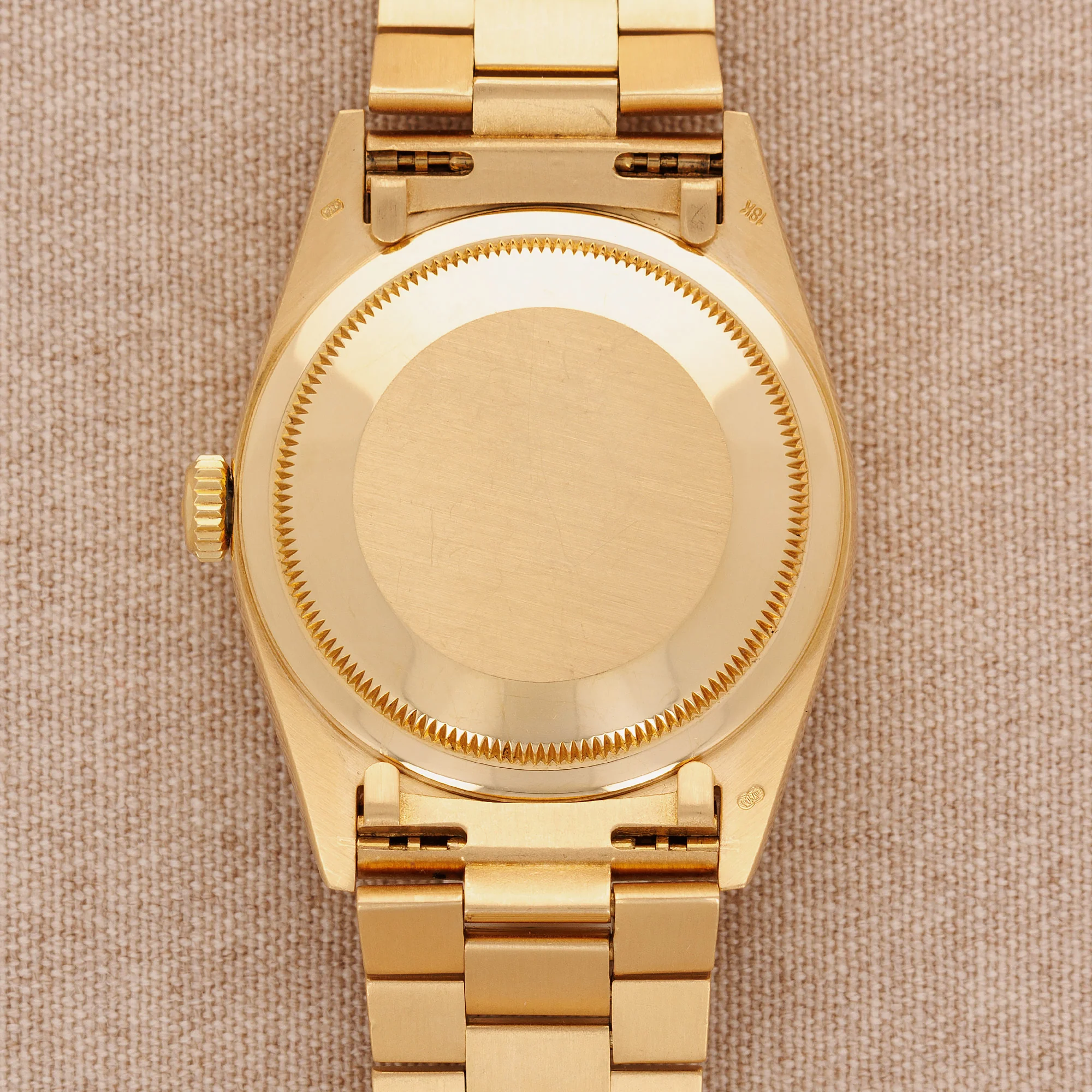 Rolex Yellow Gold Day-Date Watch Ref. 18208 with Mother of Pearl and Diamond Dial - Image 6