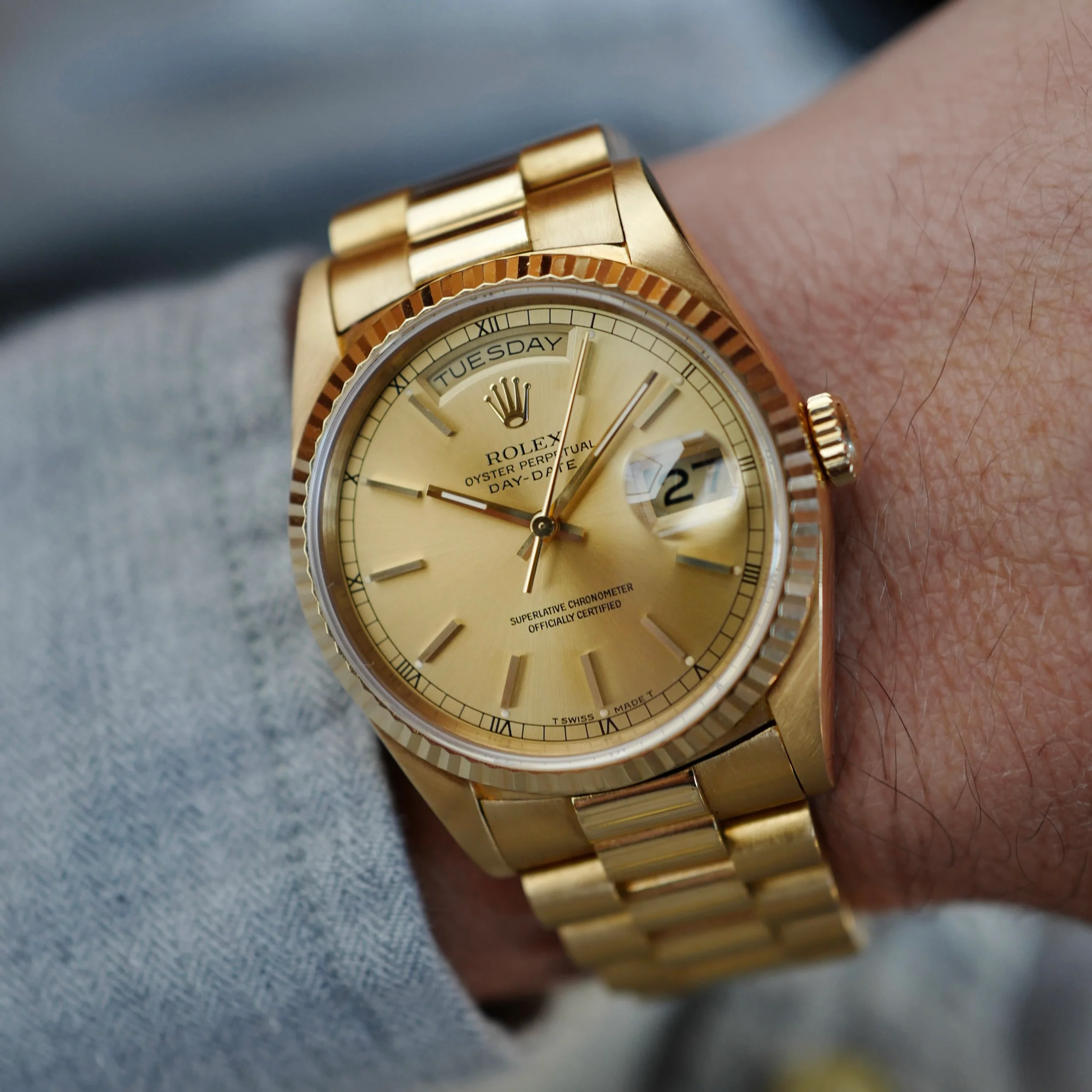 Rolex Yellow Gold Day-Date Watch Ref. 18238 (NEW ARRIVAL) - Image 2