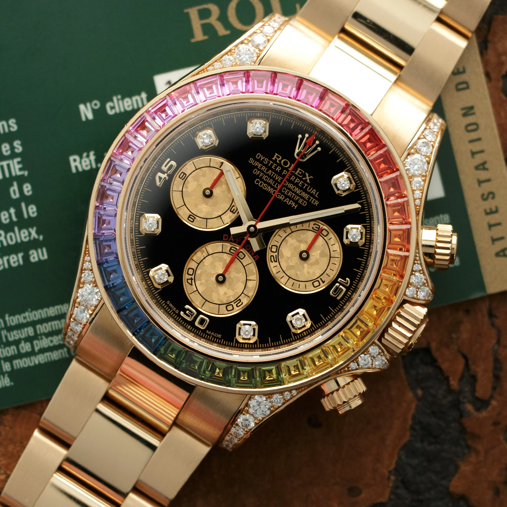 Rolex Yellow Gold Daytona Rainbow Watch Ref. 116598 - Image 2
