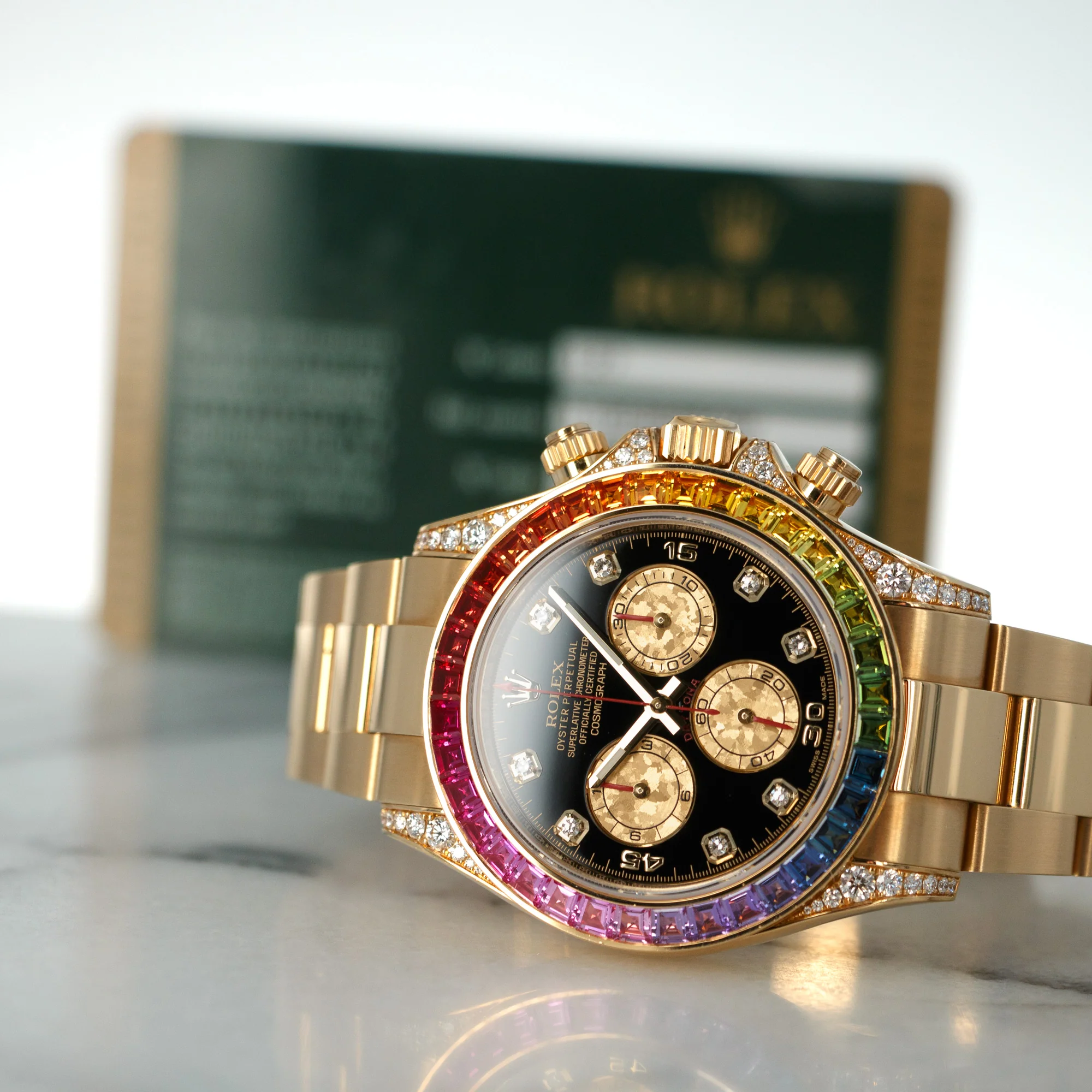 Rolex Yellow Gold Daytona Rainbow Watch Ref. 116598 - Image 6